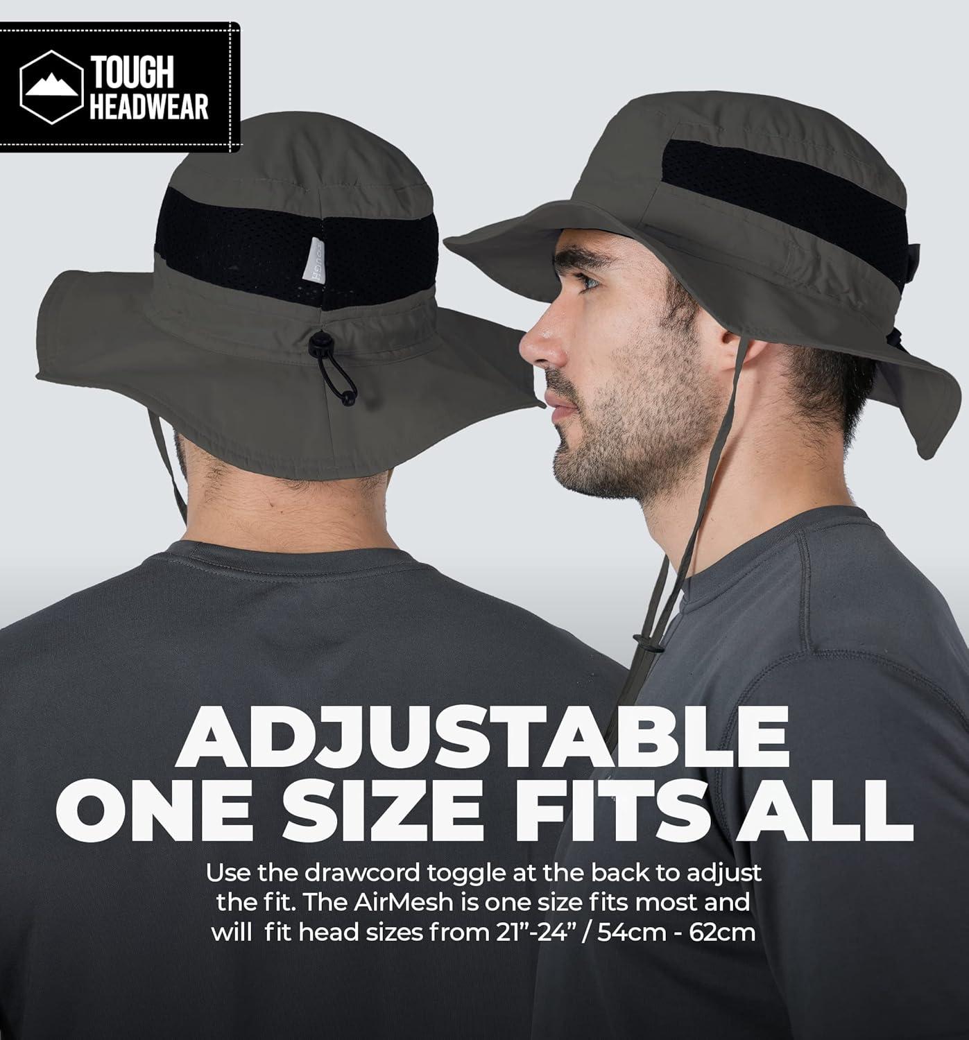 imageTough Headwear Fishing Hat  Boonie Hat for Men ampamp Women  Beach Camping Gardening ampamp Outdoor UseDark Gray