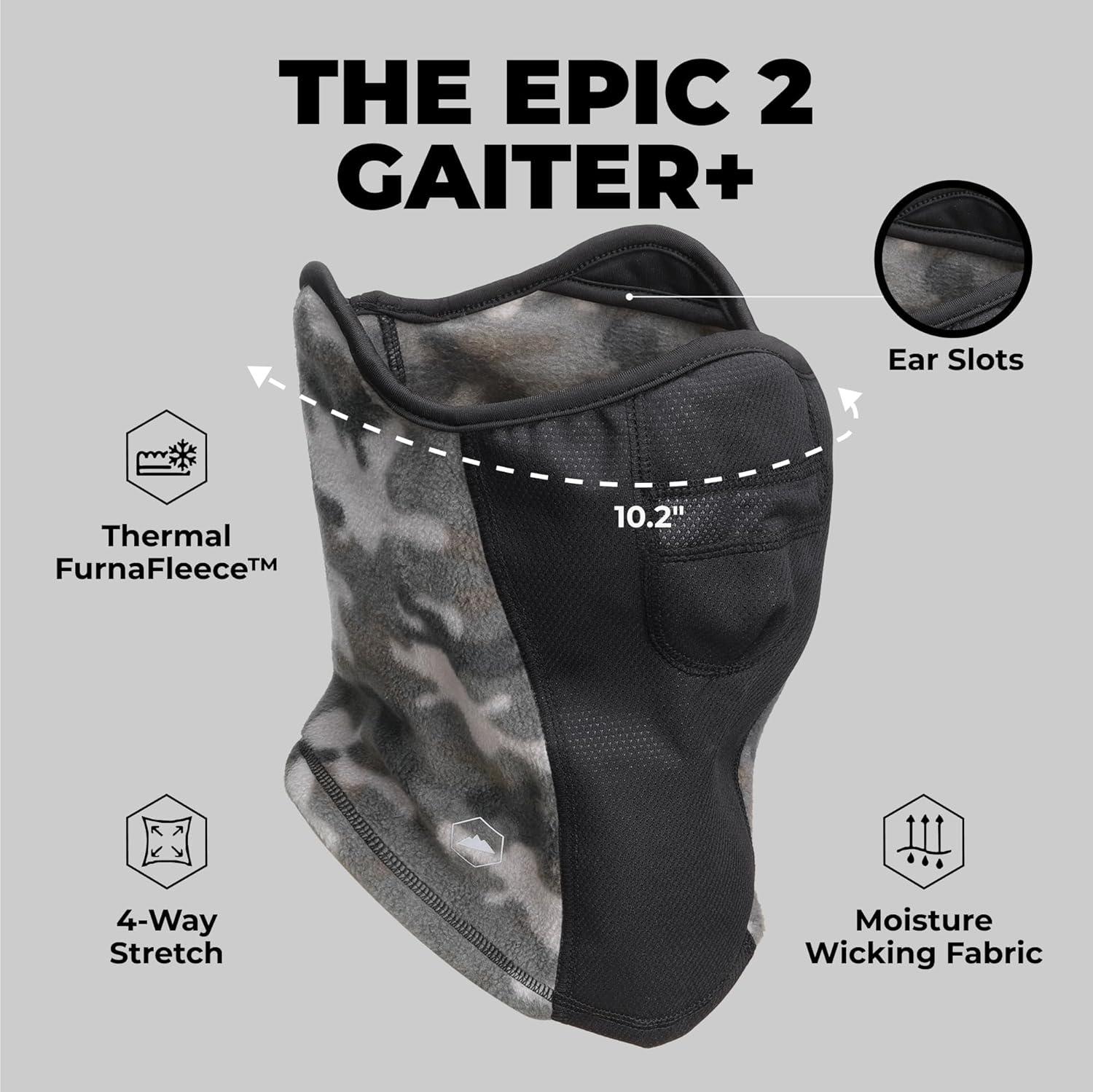 imageTough Headwear Half Ski Mask for Men ampamp Women Winter Face Mask for Cold Weather Half Balaclava Neck Gaiter Neck WarmerGreen Camouflage