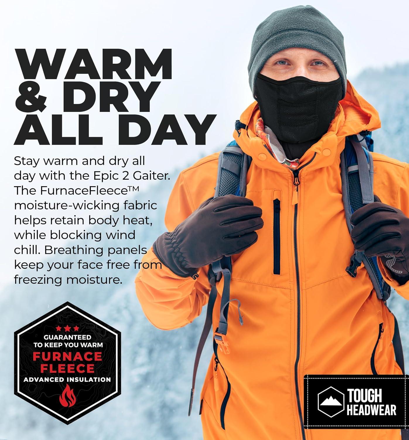 imageTough Headwear Half Ski Mask for Men ampamp Women Winter Face Mask for Cold Weather Half Balaclava Neck Gaiter Neck WarmerTactical