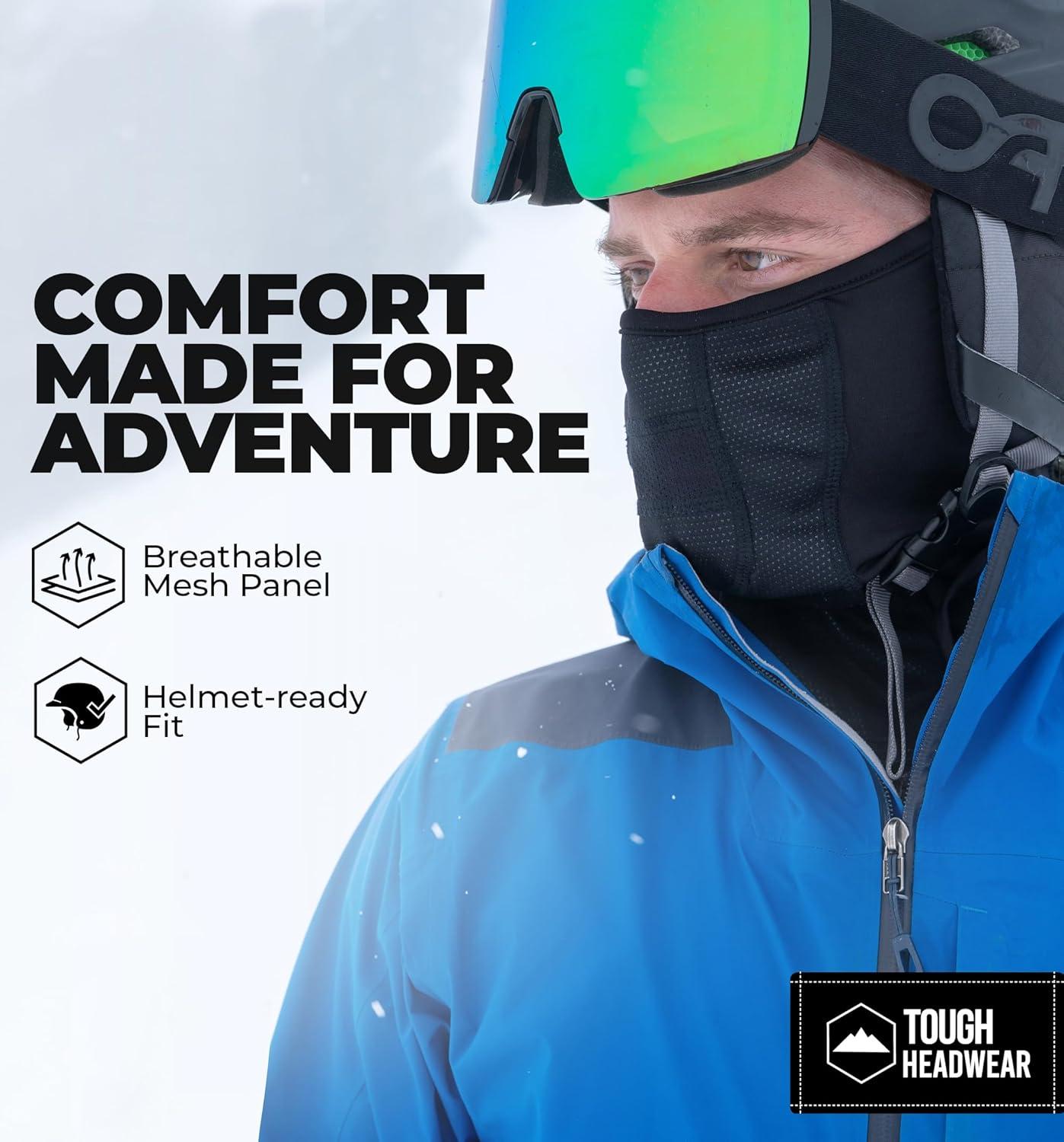 imageTough Headwear Half Ski Mask for Men ampamp Women Winter Face Mask for Cold Weather Half Balaclava Neck Gaiter Neck WarmerTactical