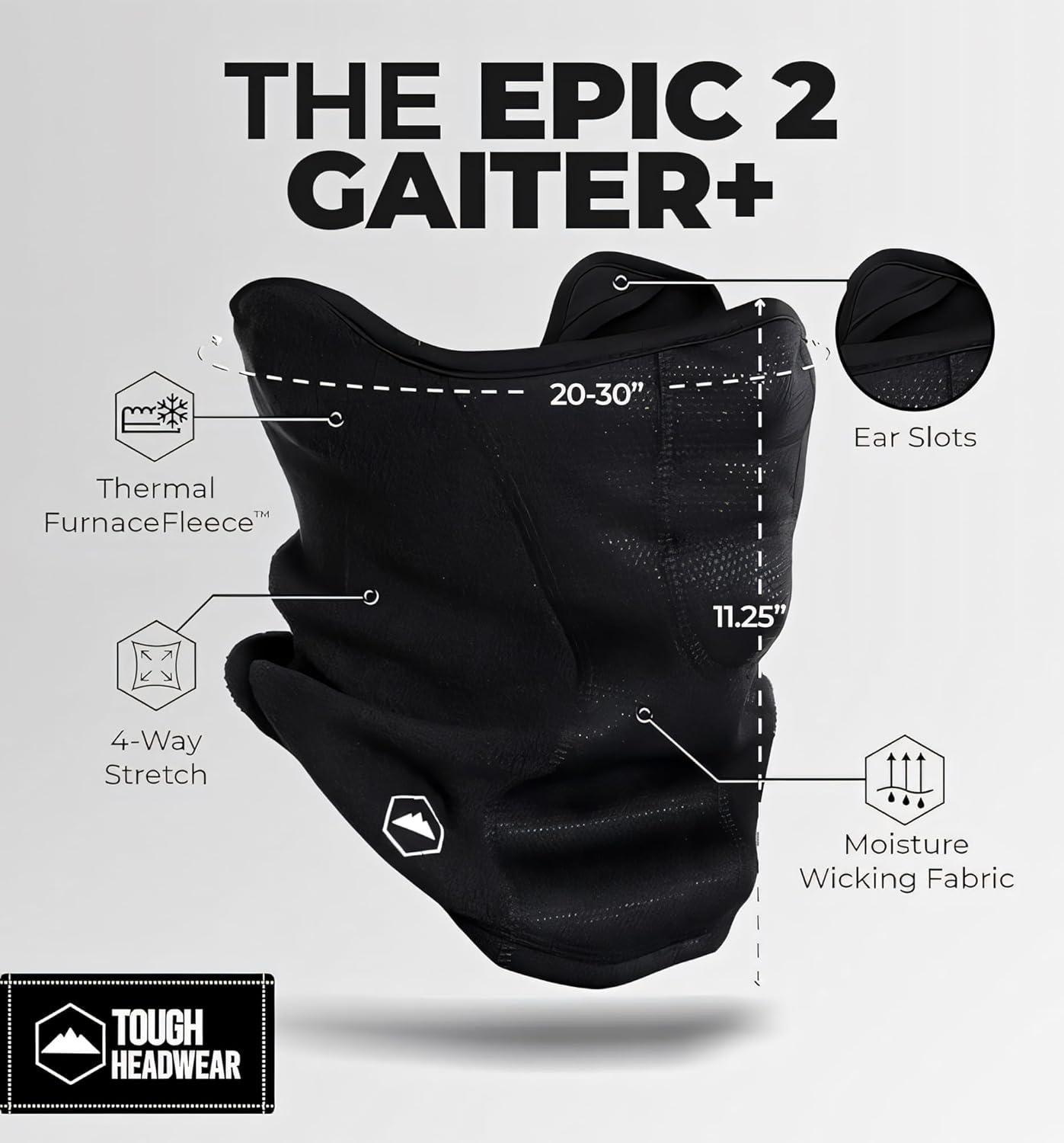 imageTough Headwear Half Ski Mask for Men ampamp Women Winter Face Mask for Cold Weather Half Balaclava Neck Gaiter Neck WarmerTactical