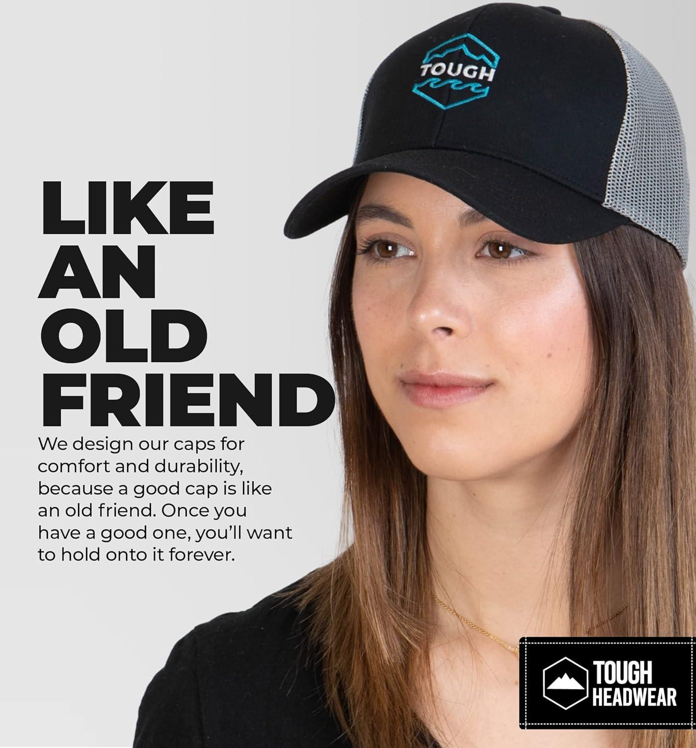 imageTough Headwear Hats for Men  Trucker Hat Men  Mesh Hats for Men  Snap Back Hats for Men  Trucker Caps Embroidered ampamp Badge