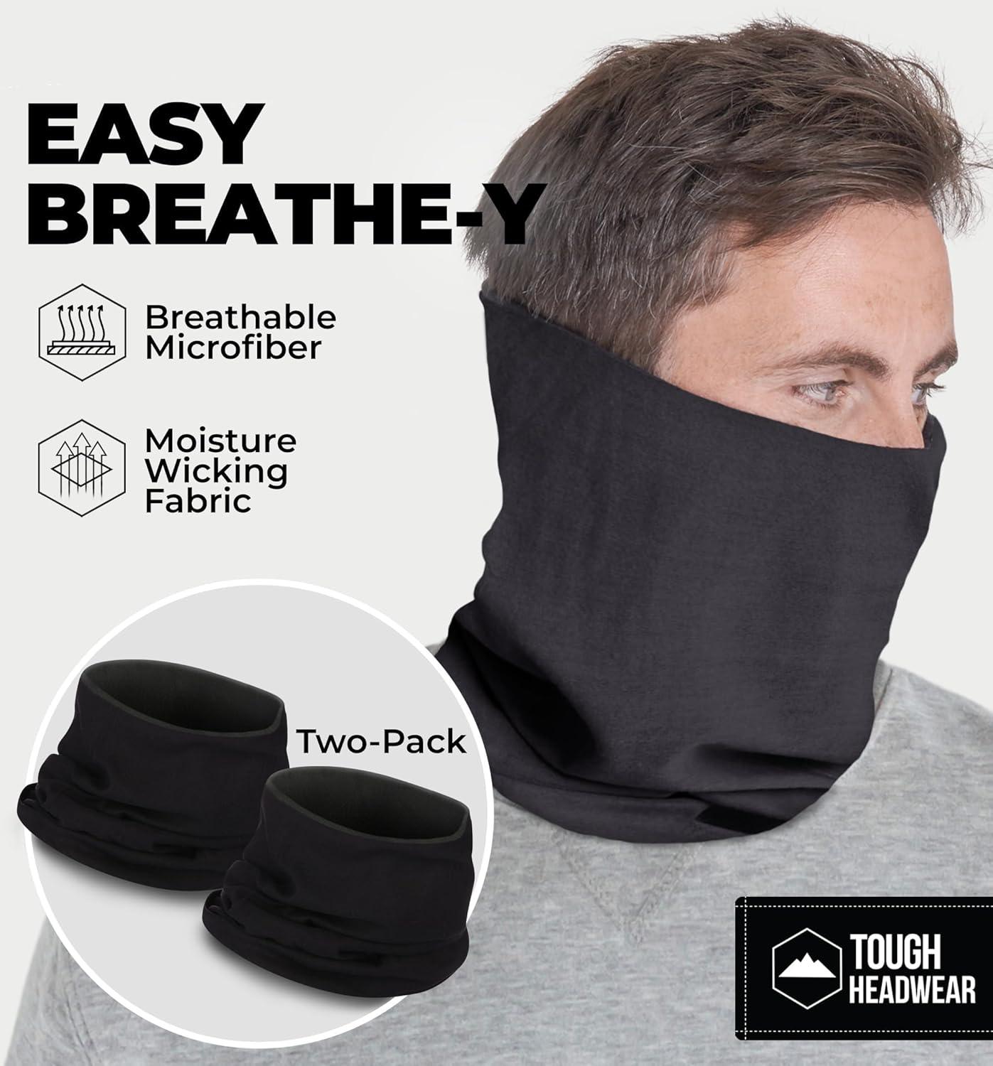 imageTough Headwear Neck Warmer  Ski Neck Warmer Women Men  Warm Scarf  Fleece Gaiter Women  Winter Face Mask for Cold Weather