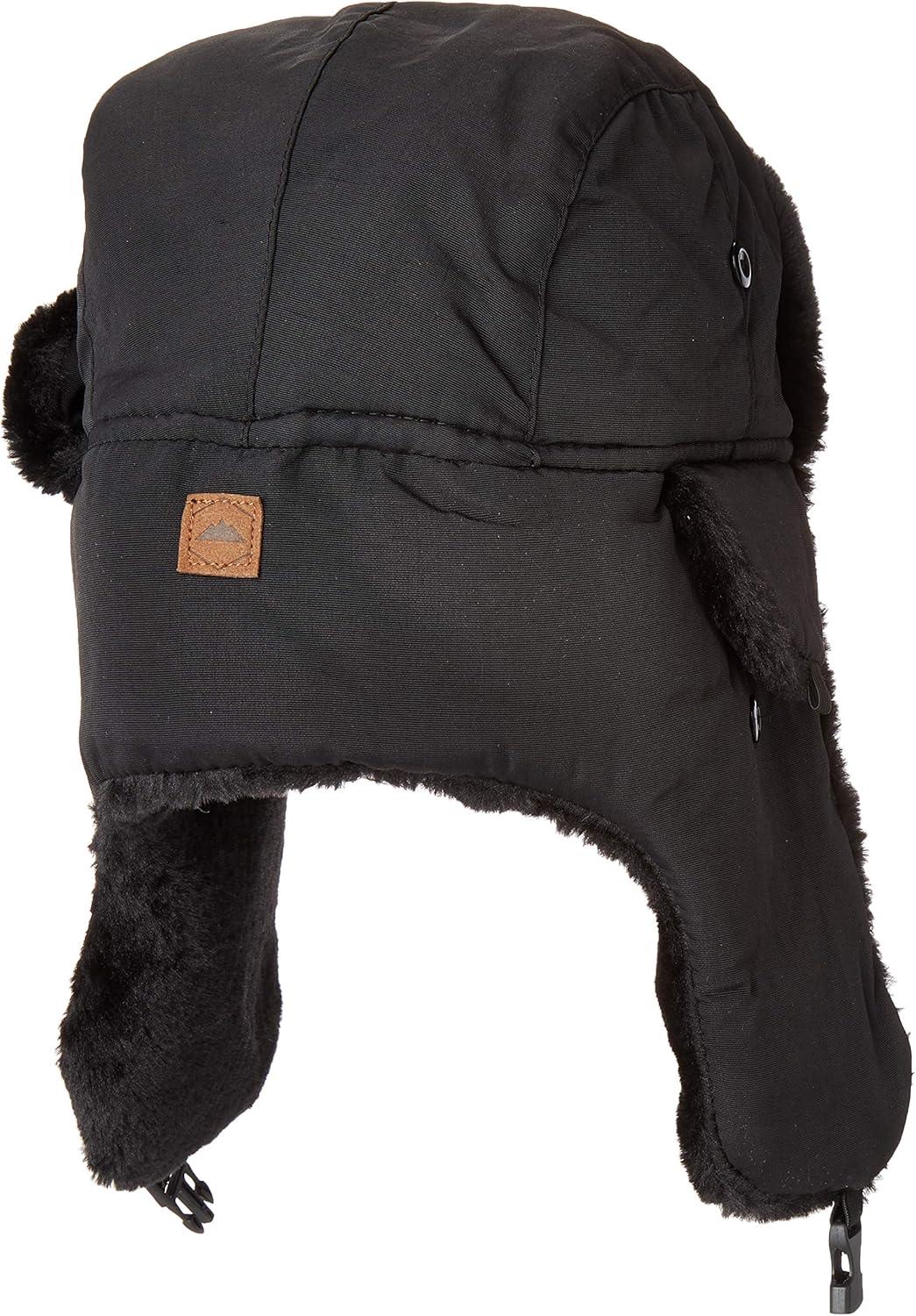 imageTough Headwear Russian Trapper Hat  WaterResistant Ushanka for Men ampamp Women with Chin Strap ampamp Ear FlapsClassic Black