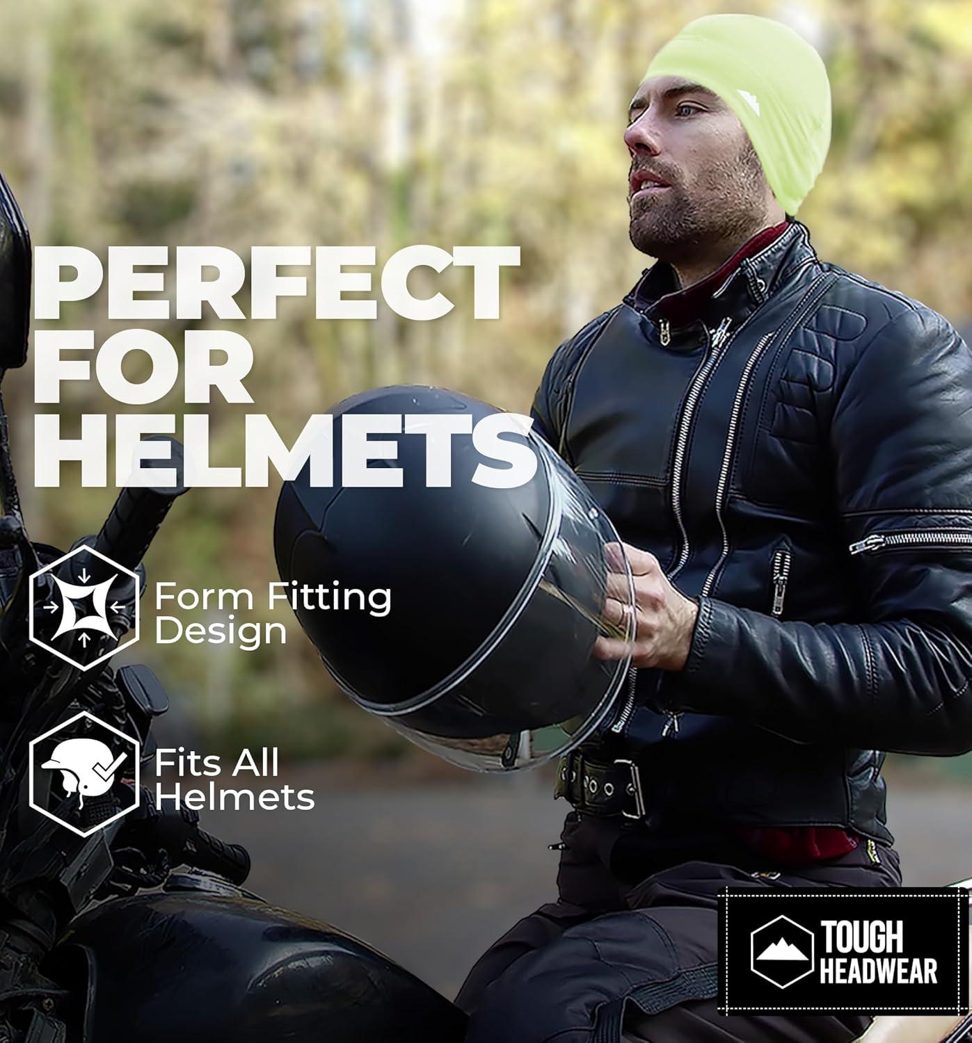 imageTough Headwear Skull Cap for Men  Beanie Hats  Skully Beanie Cap  Cooling Skull Caps for Men Locs Sweat Dreads RunningYellow