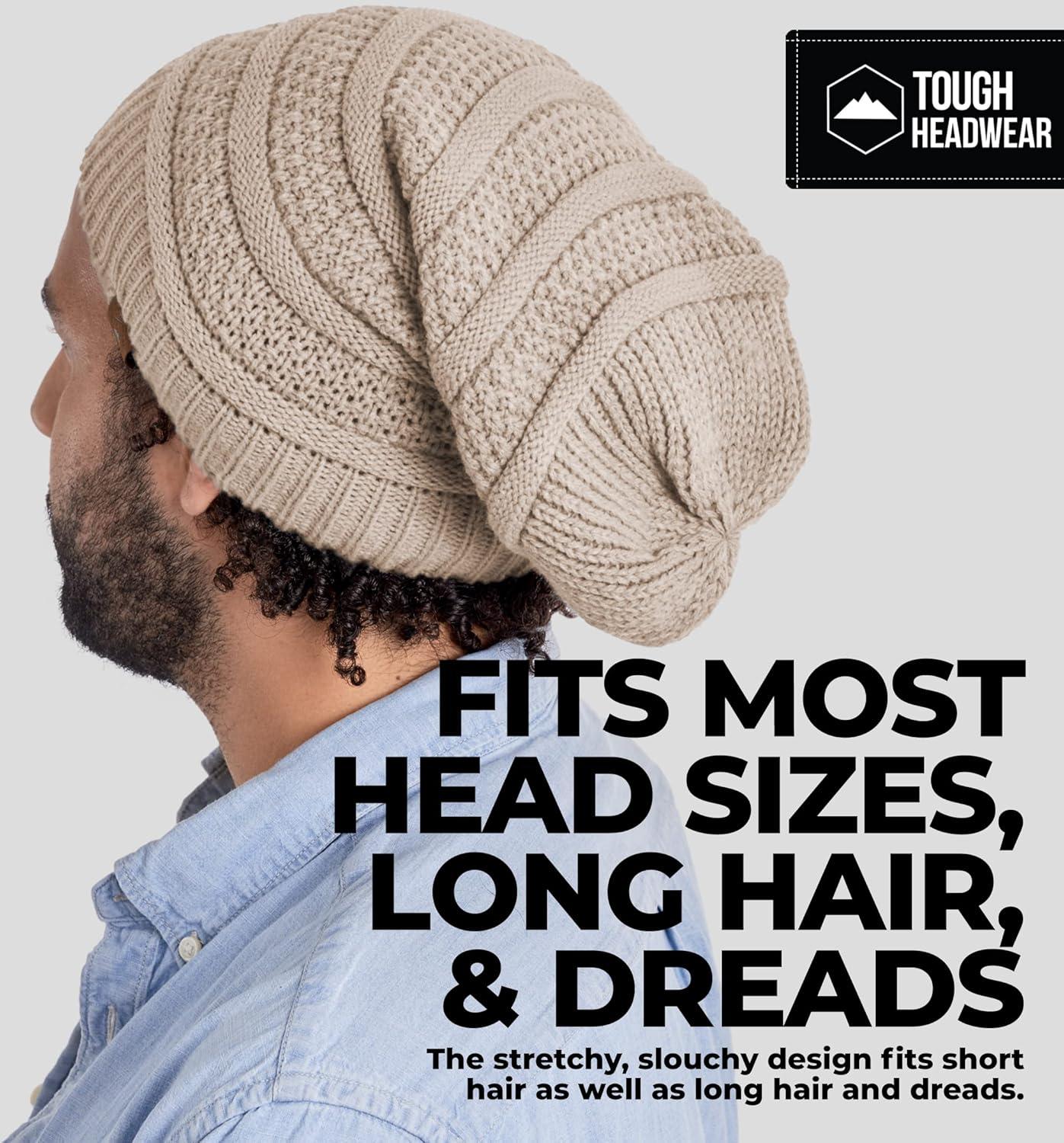 imageTough Headwear Slouchy Beanie Hats for Women Oversized Mens Beanie Hat Knitted Beanie Running Gear for MenWomens Fall HatBeige