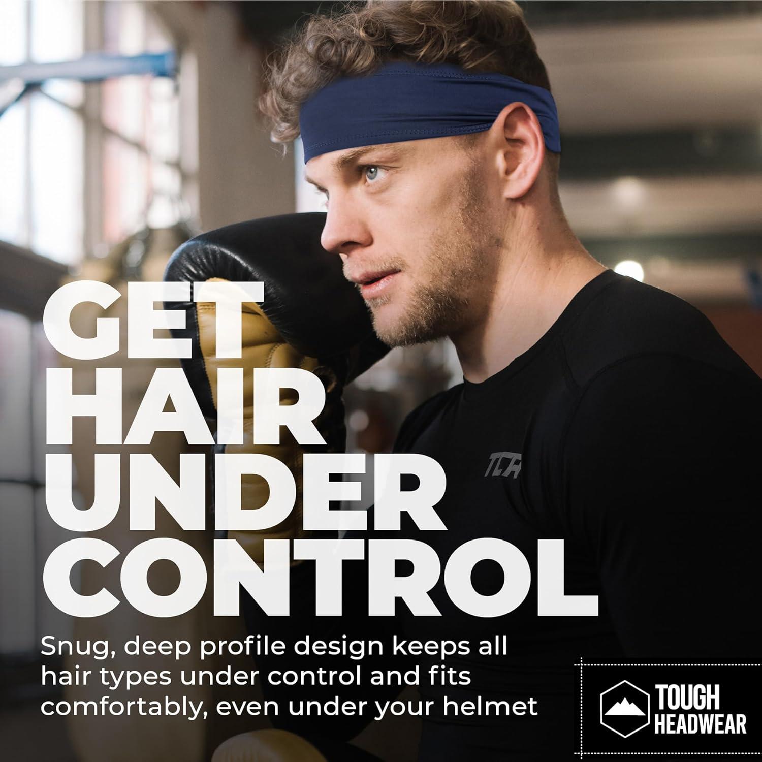 imageTough Headwear Sport Headbands for Men  Workout Headbands for Women  Running Headband Tennis Athletic SweatbandBBGGW