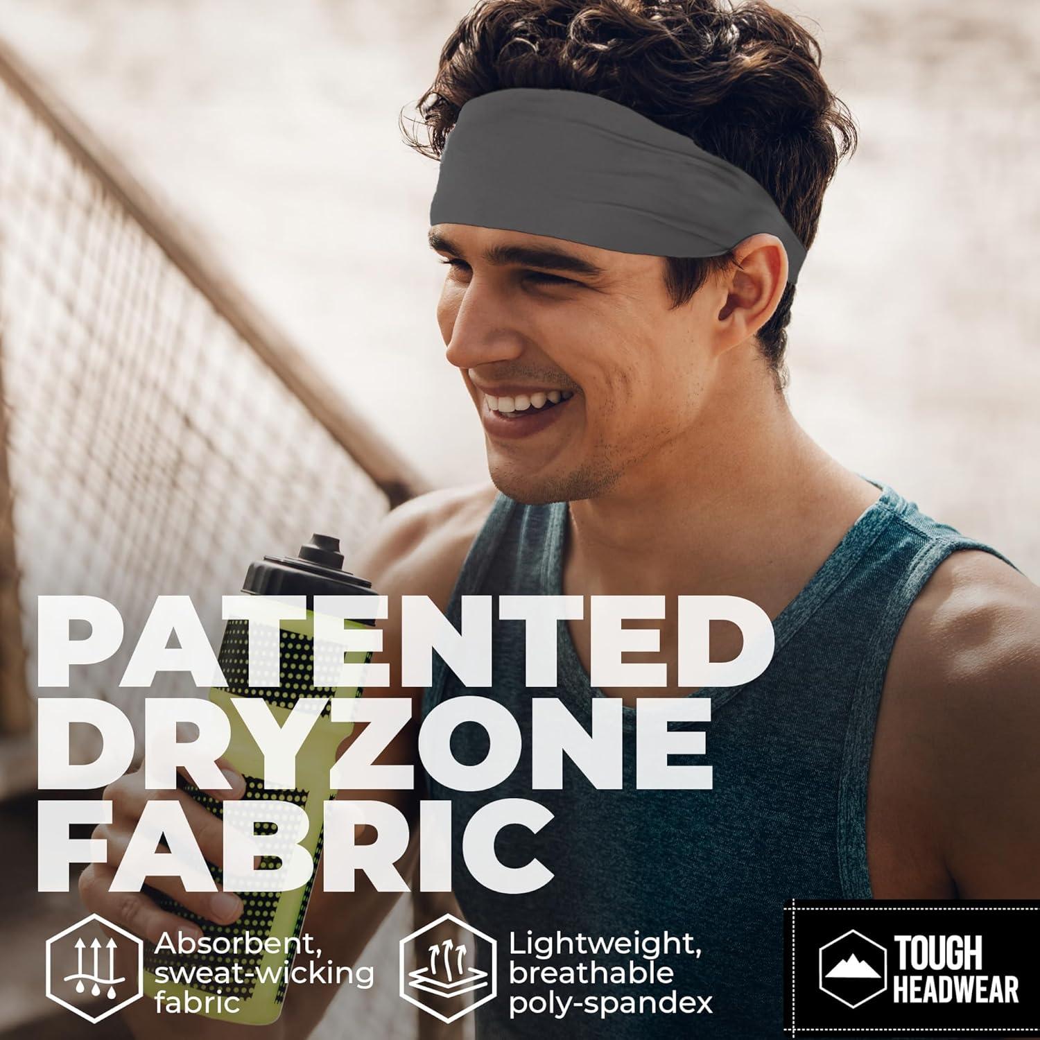 imageTough Headwear Sport Headbands for Men  Workout Headbands for Women  Running Headband Tennis Athletic SweatbandBBGGW