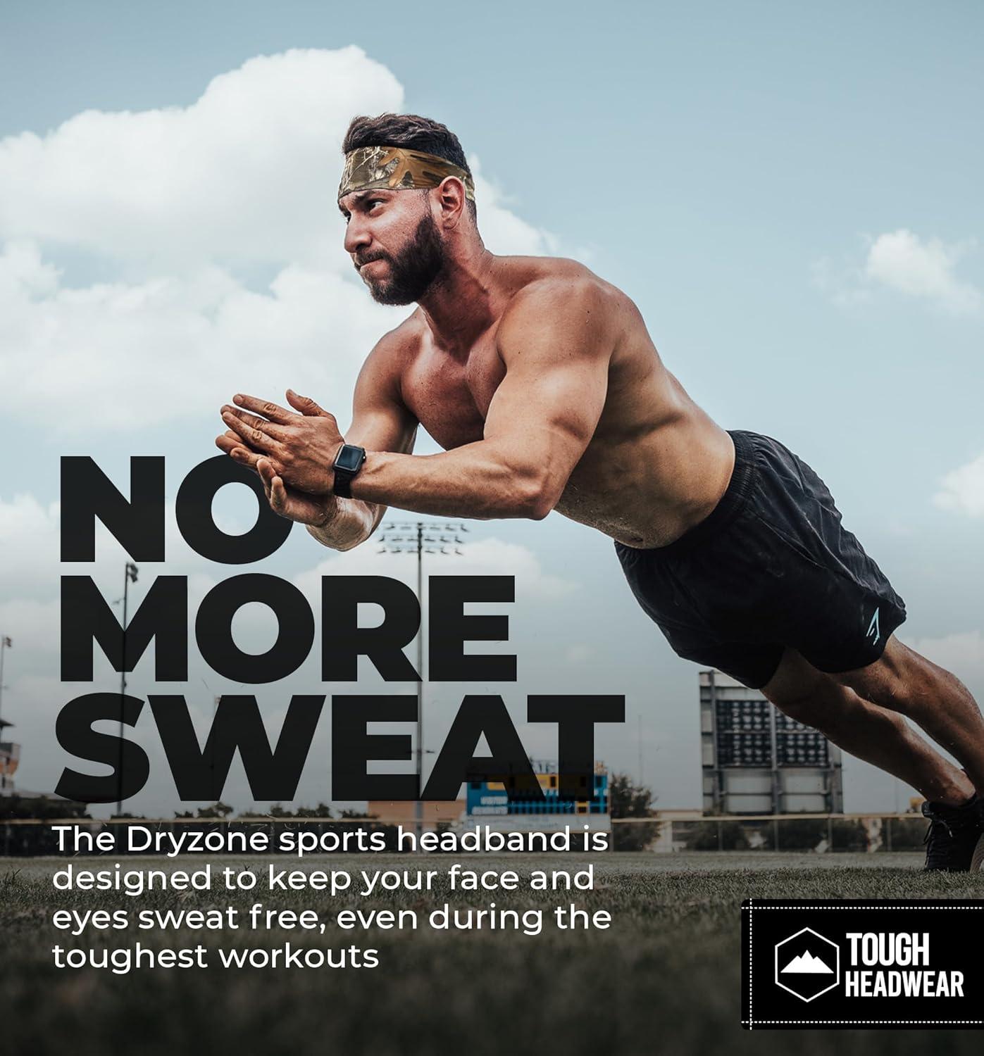 imageTough Headwear Sport Headbands for Men  Workout Headbands for Women  Running Headband Tennis Athletic SweatbandRealtree EDGE