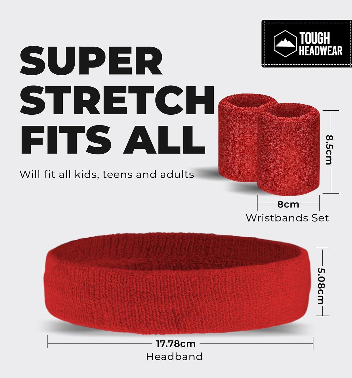 imageTough Headwear Sweat Band Headband for Women Men  Workout Headbands for Women Sweat Non Slip  Halo Tennis Sweatbands for Men  Yoga Soccer Workout Athletic Headband