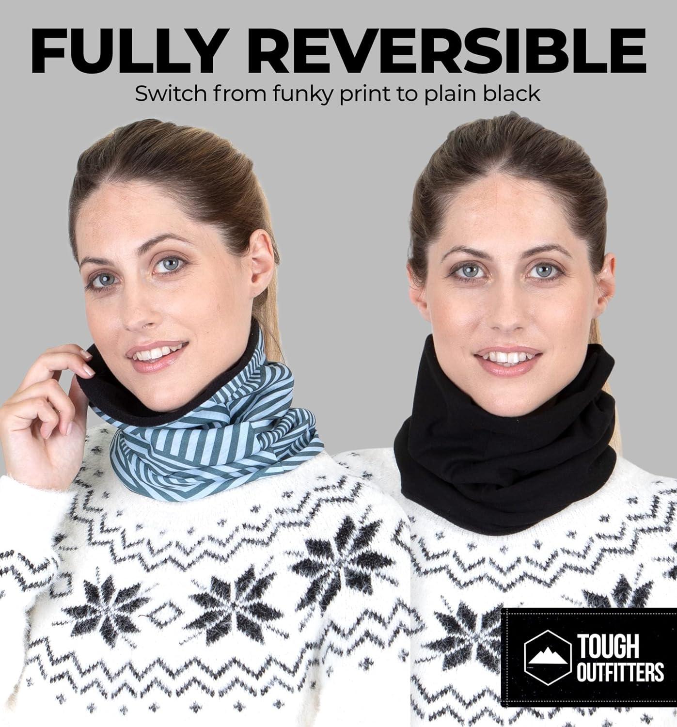 imageTough Headwear Swtich Winter Neck Gaiters For Men ampamp Women Fleece Neck Gaiter Fleece Neck Warmer Ski Gaiter  ReversibleAbstract Modern