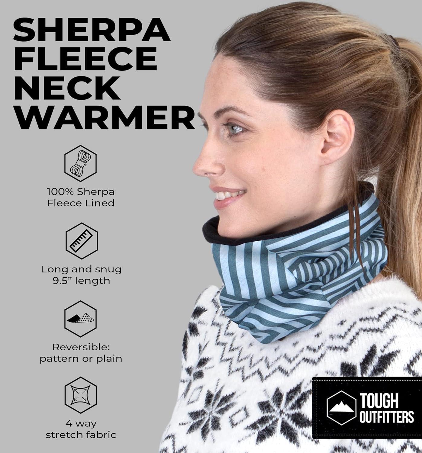 imageTough Headwear Swtich Winter Neck Gaiters For Men ampamp Women Fleece Neck Gaiter Fleece Neck Warmer Ski Gaiter  ReversibleAbstract Modern