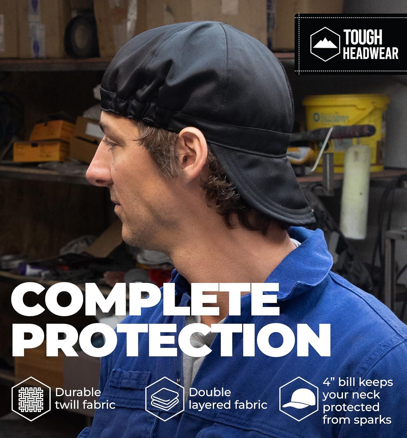 imageTough Headwear Welding Cap  Durable Welding Caps for Men Welders Cap Welding Beanie Welding Hats for Men  Weld Caps