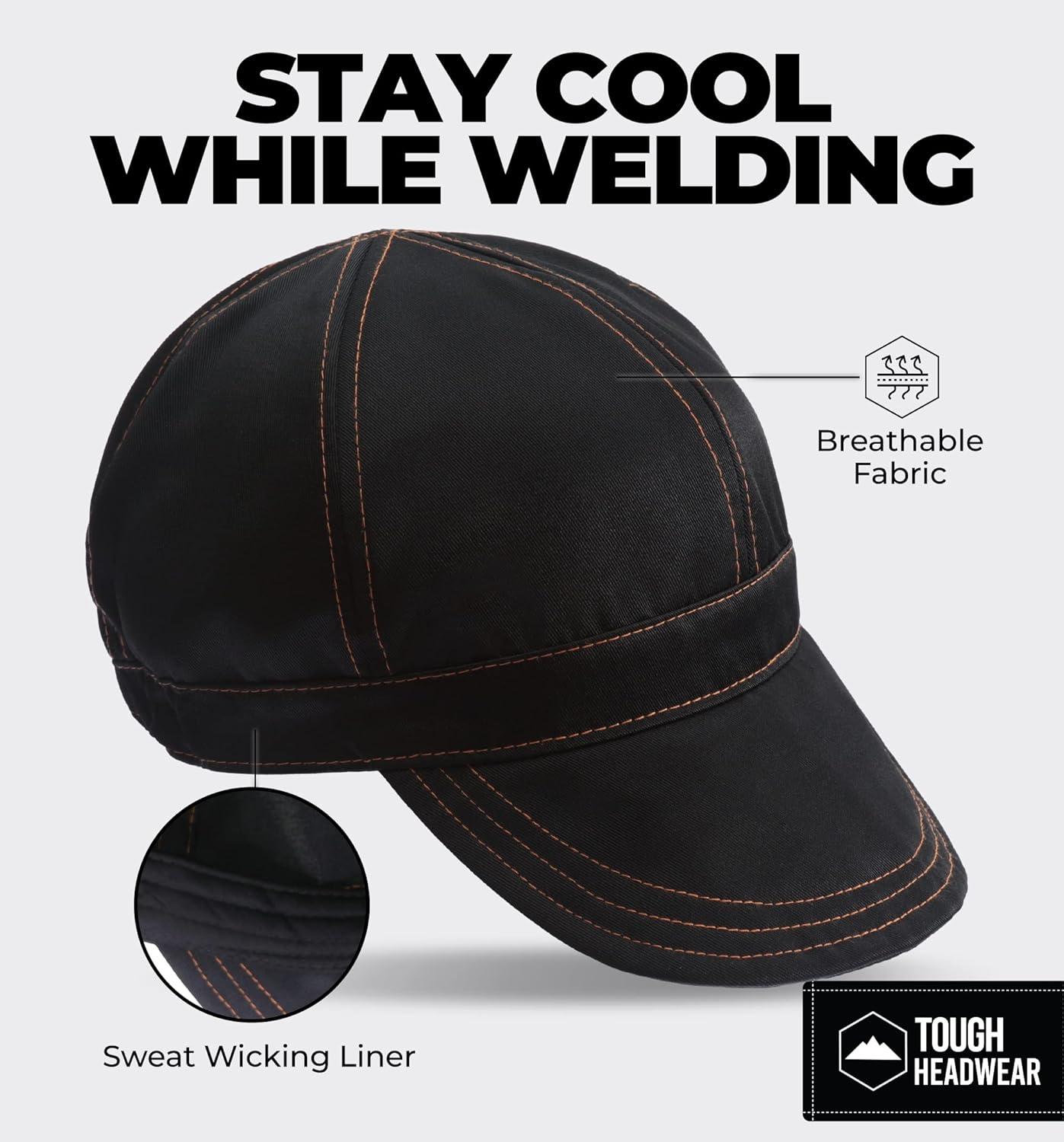 imageTough Headwear Welding Cap  Durable Welding Caps for Men Welders Cap Welding Beanie Welding Hats for Men  Weld Caps
