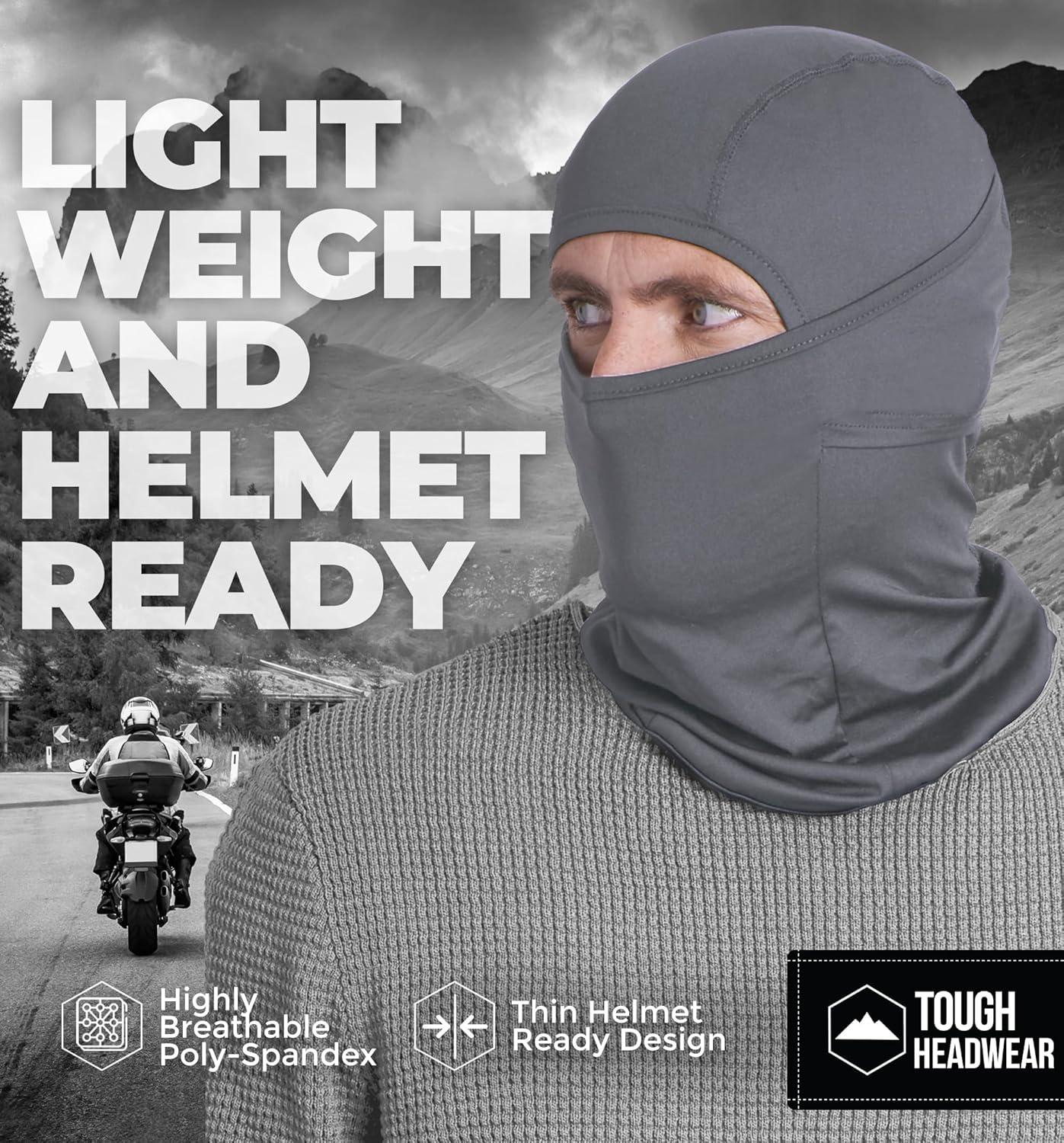 imageTough Headwear Winter Balaclava  Ski Mask for Men ampamp Women  Face Mask in Cold Weather  Mens Snowboard Gear SkiMask for MenBlack  Gray