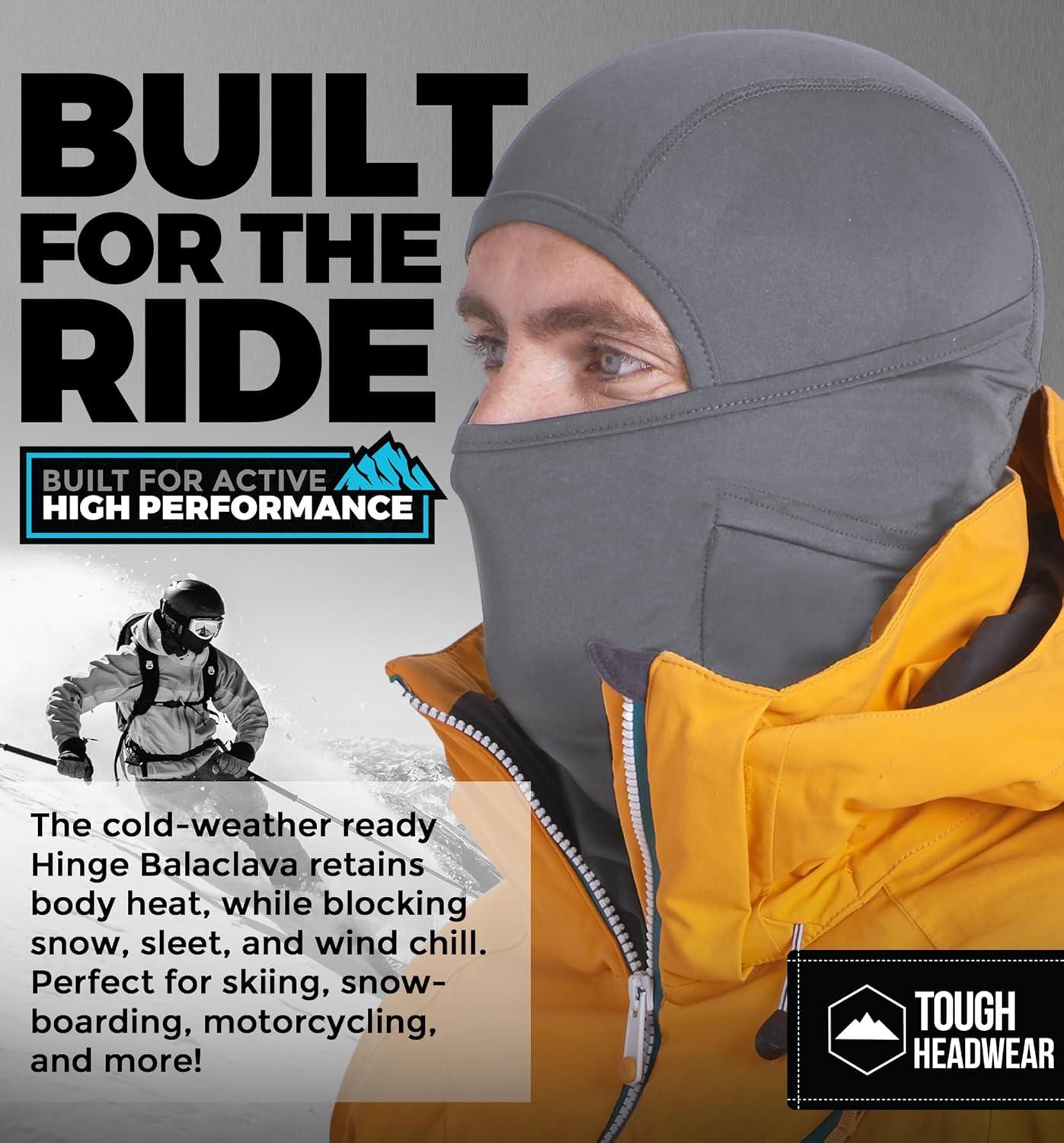 imageTough Headwear Winter Balaclava  Ski Mask for Men ampamp Women  Face Mask in Cold Weather  Mens Snowboard Gear SkiMask for MenBlack  Gray