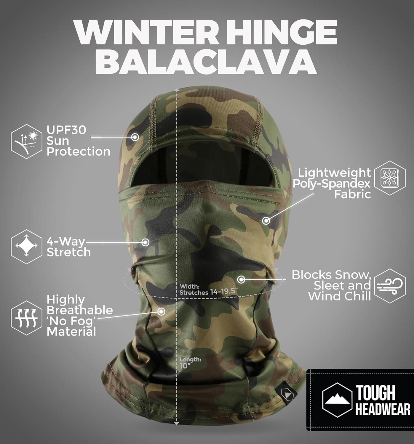 imageTough Headwear Winter Balaclava  Ski Mask for Men ampamp Women  Face Mask in Cold Weather  Mens Snowboard Gear SkiMask for MenGreen