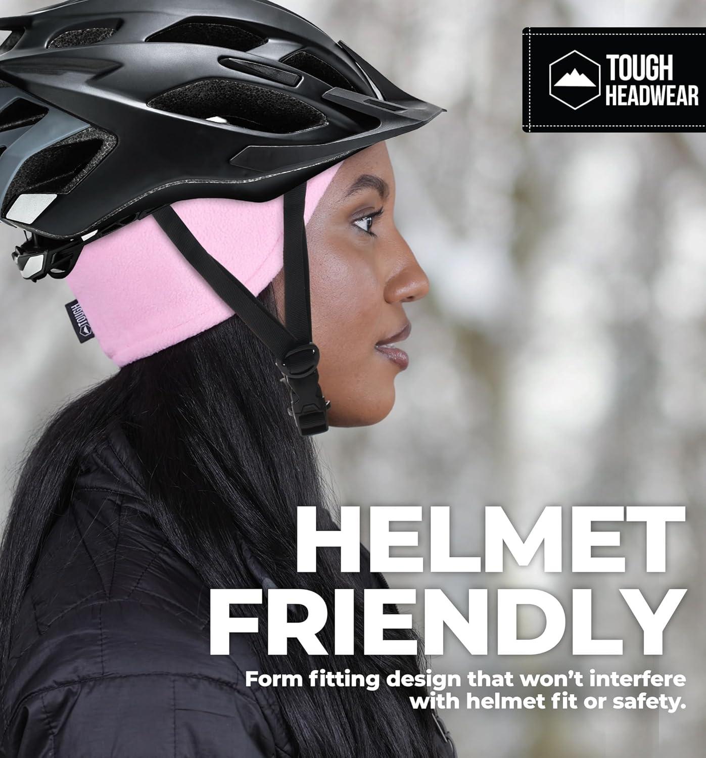 imageTough Headwear Winter Headbands for Women  Ear Warmers  Ear Muffs for Winter  Fleece Headband for Men ampamp Women for Cold Weatherpink