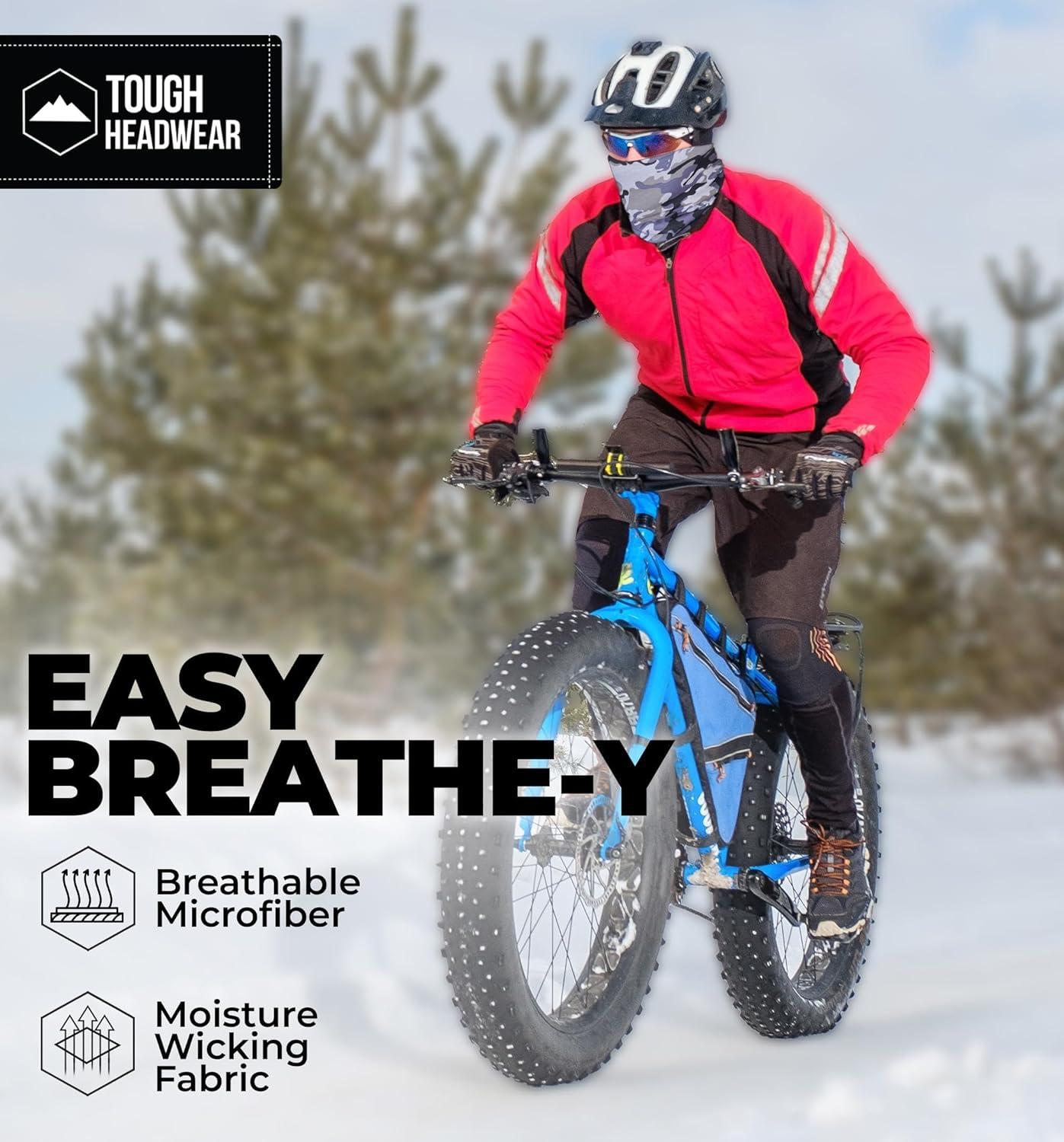 imageTough Headwear Winter Neck Gaiters For Men ampamp Women Fleece Neck Gaiter Fleece Neck Warmer Ski Gaiter  Reversible