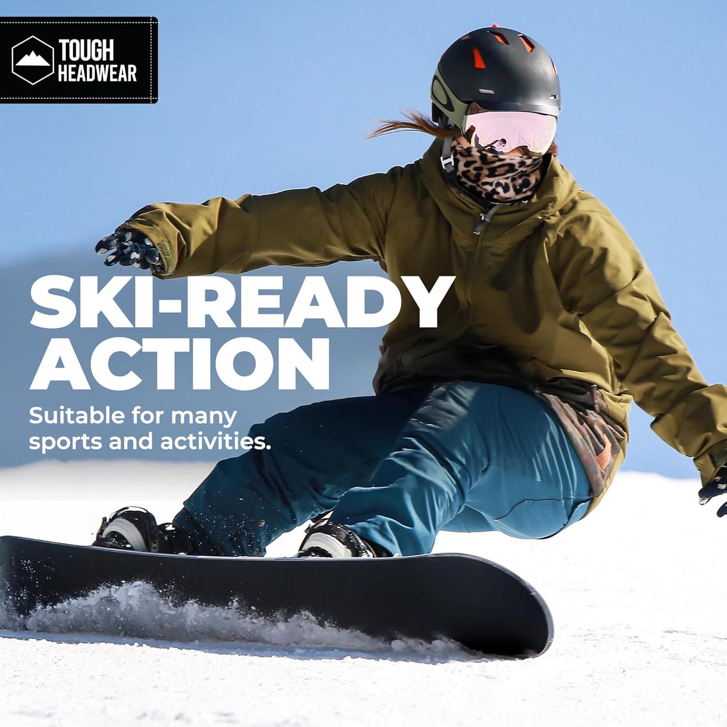 imageTough Headwear Winter Neck Warmer Warm Fleece Neck Gaiters For Men Women Ski Gaiter Face Mask For Cold Weather Neck Scarf