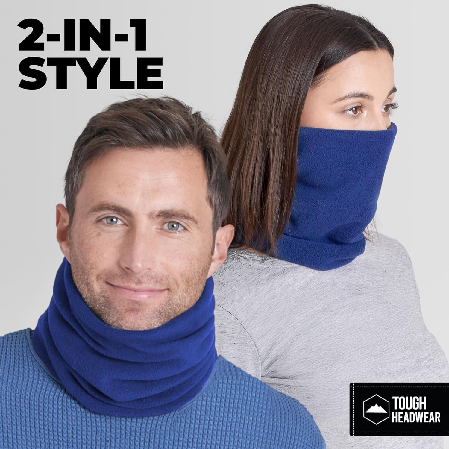 imageTough Headwear Winter Neck Warmer Warm Fleece Neck Gaiters For Men Women Ski Gaiter Face Mask For Cold Weather Neck ScarfNavy Blue
