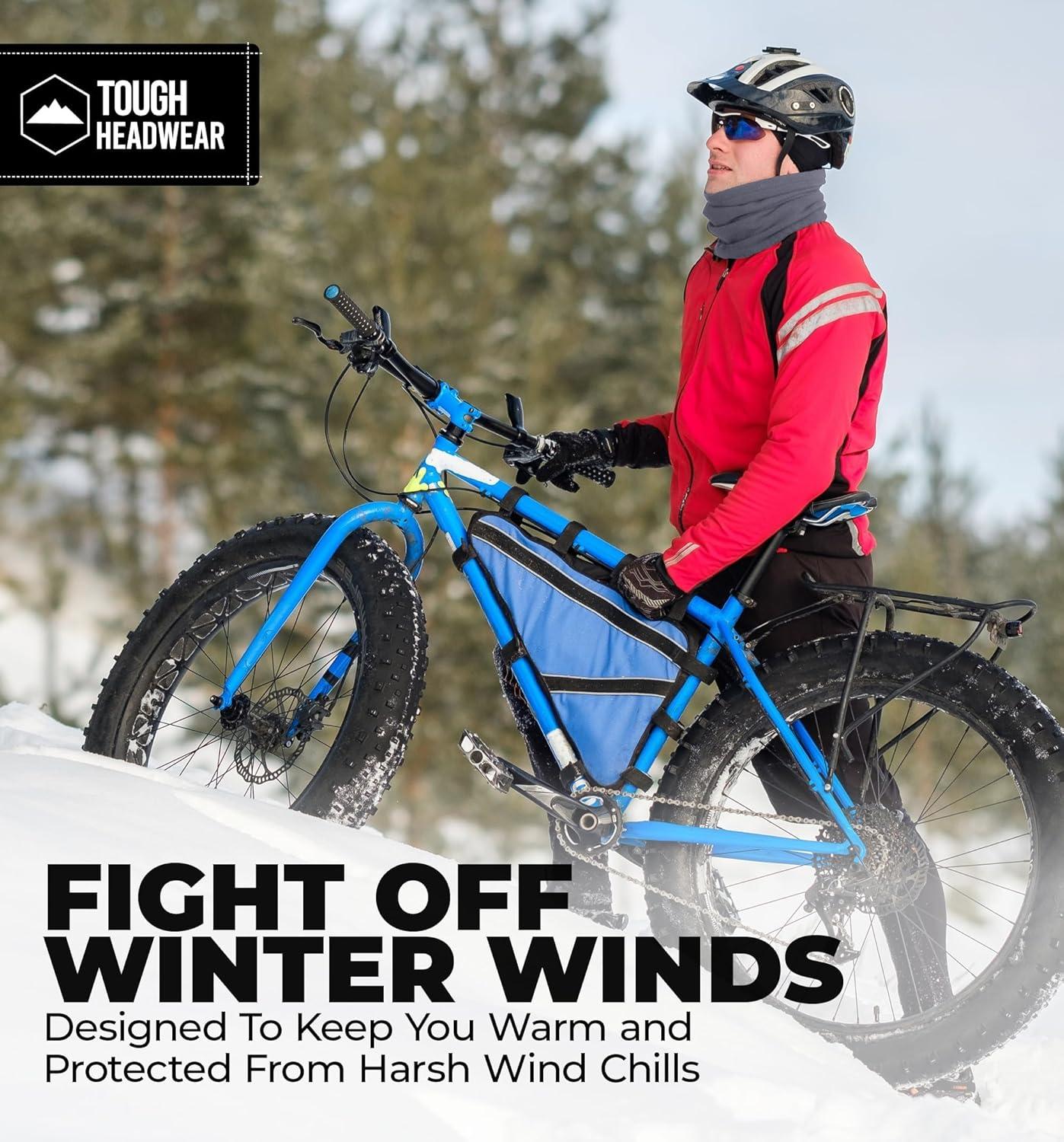 imageTough Headwear Winter Neck WarmerFleece Balaclava Ski Mask For Men ampamp Women Cold Weather Motorcycle Helmet LinerGray