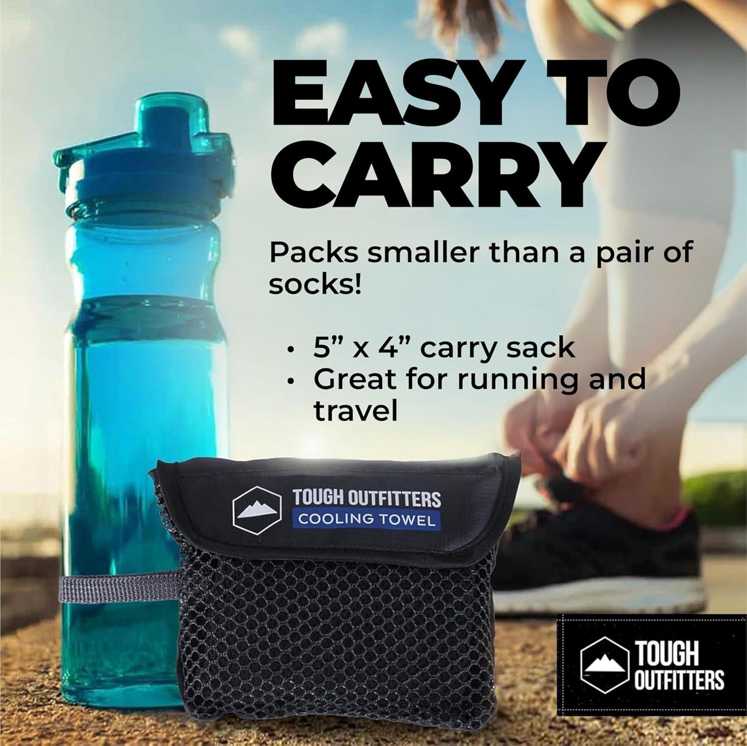 imageTough Outdoors Cooling Towel  Cooling Towels for Neck ampamp Face  Ice Wrap ampamp Sweat Rag for Camping Gym Yoga ampamp Sports  Workout Towel for Gym Sweat  Cool Towels for Extreme HeatRoyal Blue  Black  Light Blue  Dark Gray