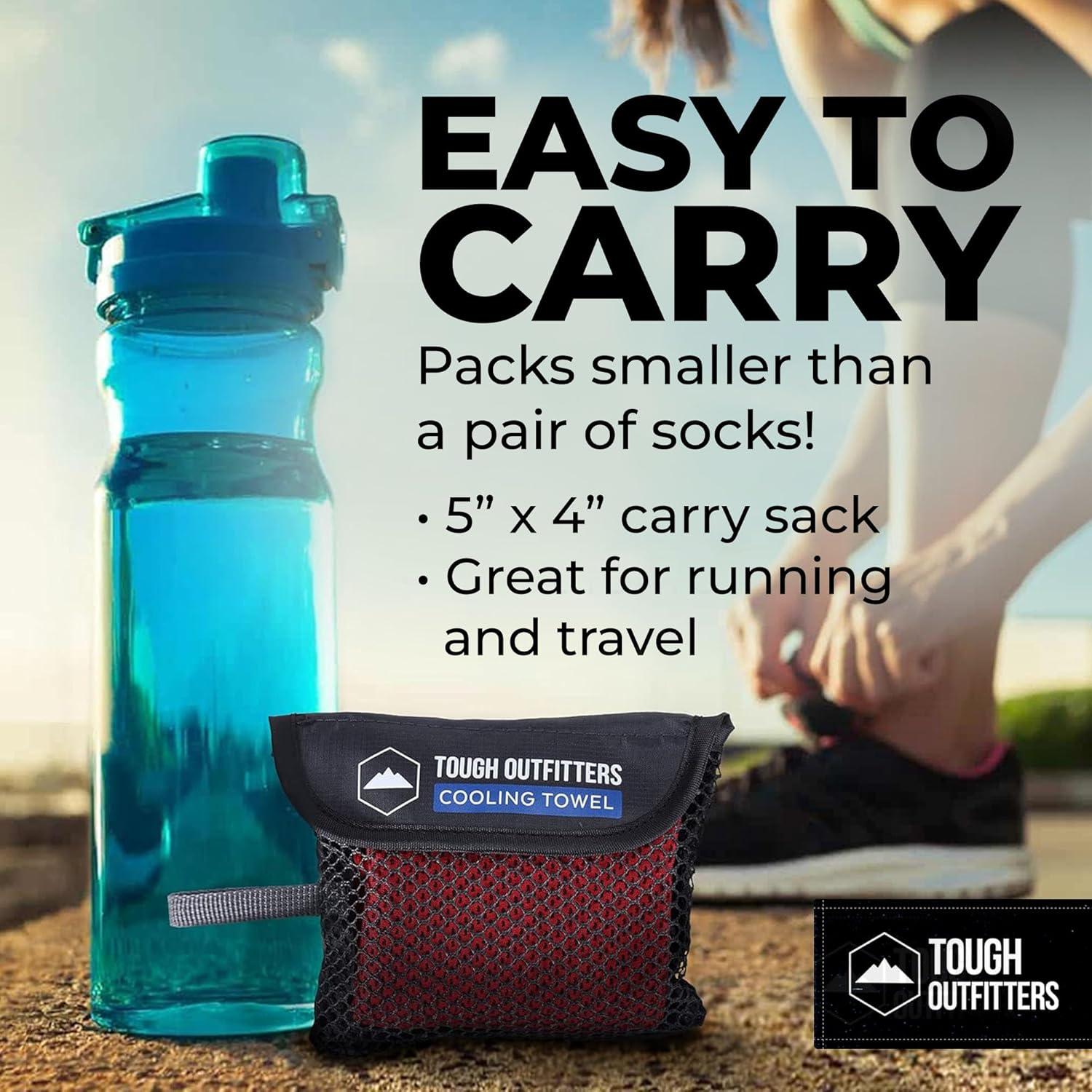 imageTough Outdoors Cooling Towel  Cooling Towels for Neck ampamp Face  Ice Wrap ampamp Sweat Rag for Camping Gym Yoga ampamp Sports  Workout Towel for Gym Sweat  Cool Towels for Extreme HeatRed