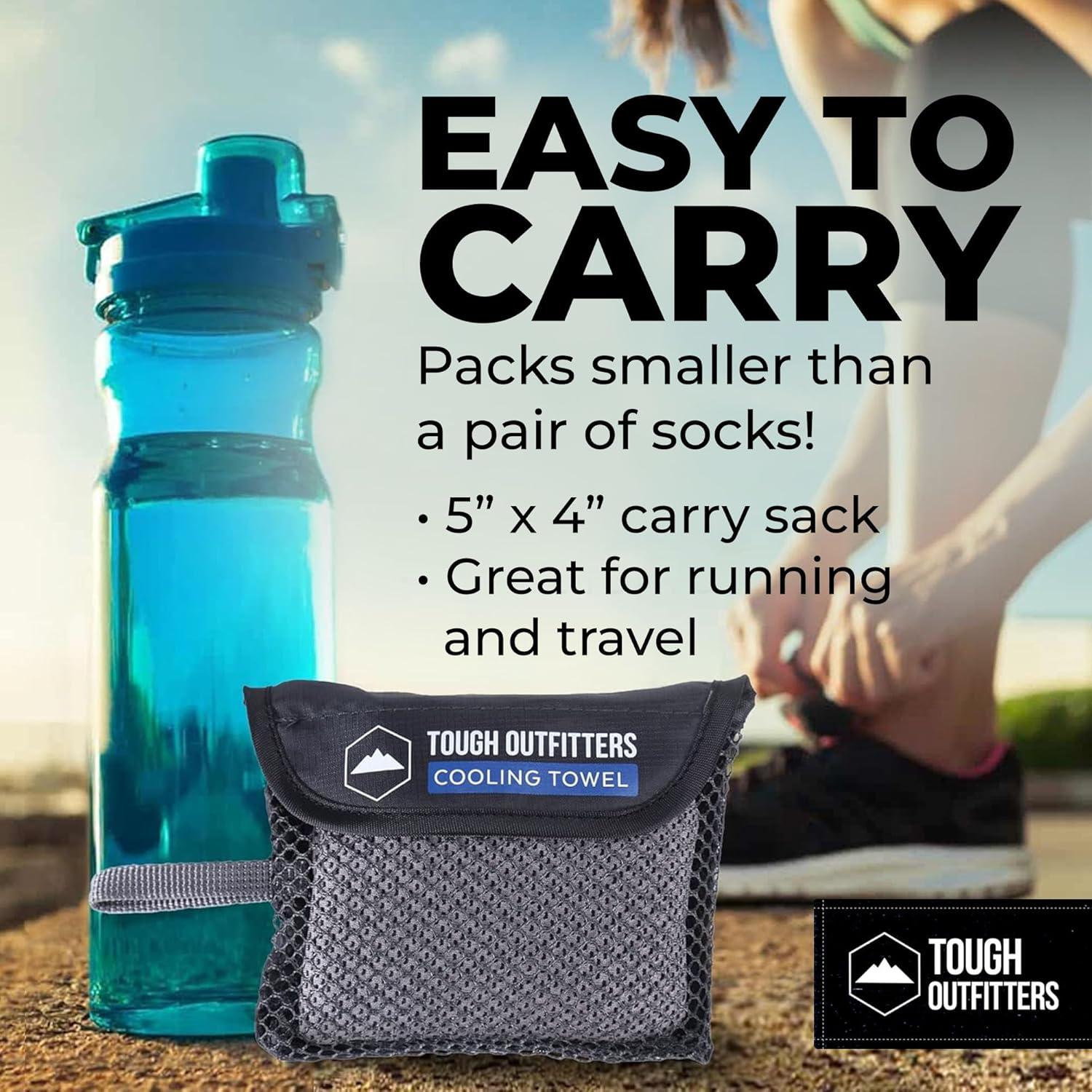 imageTough Outdoors Cooling Towel  Cooling Towels for Neck ampamp Face  Ice Wrap ampamp Sweat Rag for Camping Gym Yoga ampamp Sports  Workout Towel for Gym Sweat  Cool Towels for Extreme HeatDark Gray