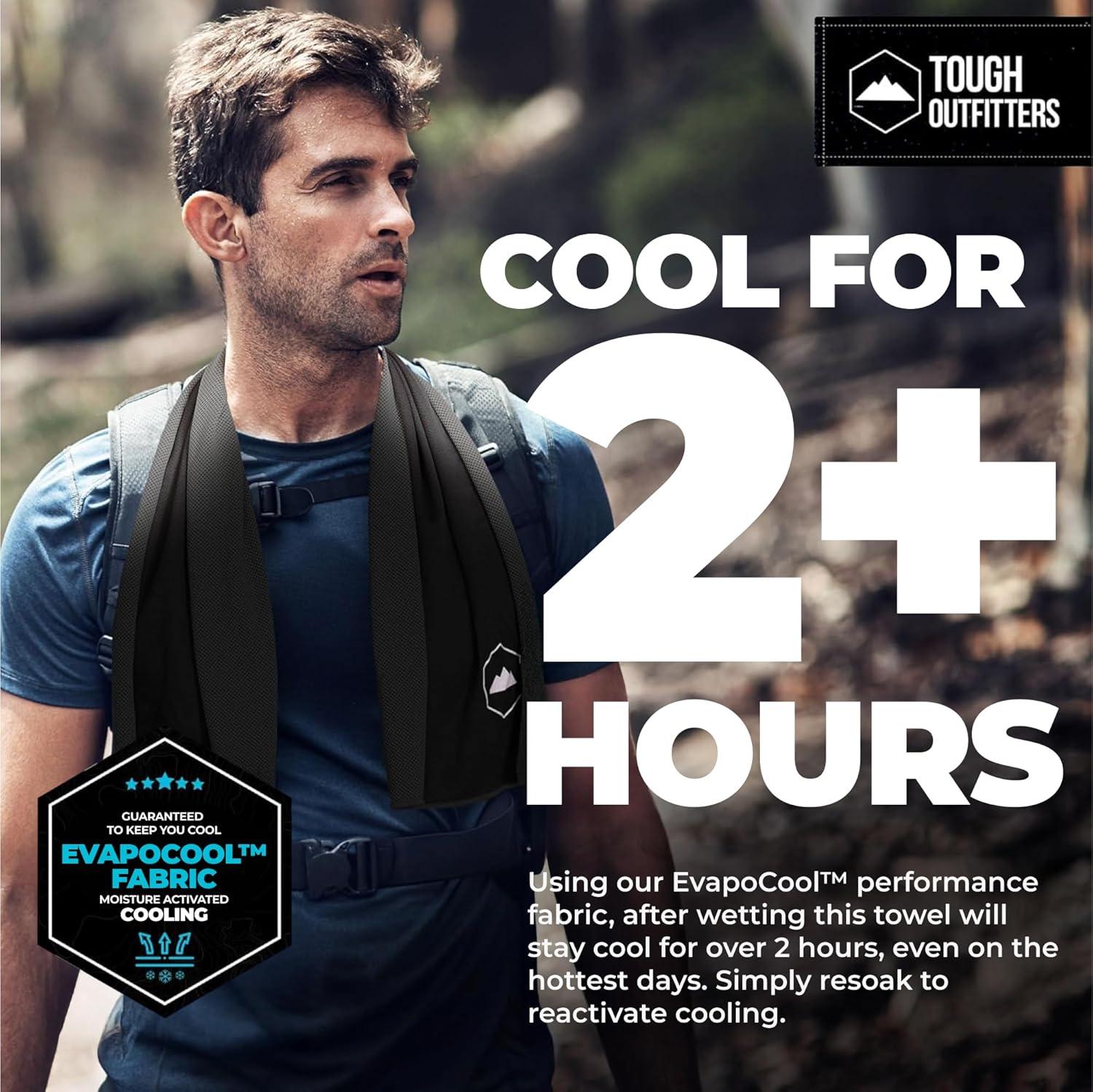 imageTough Outdoors Cooling Towel  Cooling Towels for Neck ampamp Face  Ice Wrap ampamp Sweat Rag for Camping Gym Yoga ampamp Sports  Workout Towel for Gym Sweat  Cool Towels for Extreme HeatBlack  Royal Blue  Light Blue  Dark Gray  Pink  Bright Green