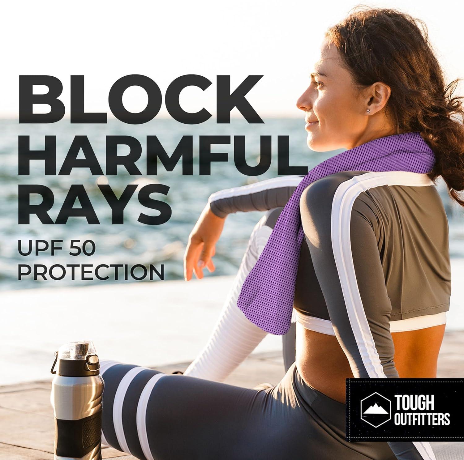 imageTough Outdoors Cooling Towel  Cooling Towels for Neck ampamp Face  Ice Wrap ampamp Sweat Rag for Camping Gym Yoga ampamp Sports  Workout Towel for Gym Sweat  Cool Towels for Extreme HeatPink  Purple  Light Blue