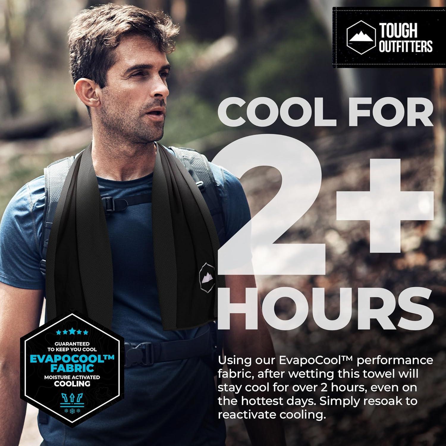 imageTough Outdoors Cooling Towel  Cooling Towels for Neck ampamp Face  Ice Wrap ampamp Sweat Rag for Camping Gym Yoga ampamp Sports  Workout Towel for Gym Sweat  Cool Towels for Extreme HeatBlack  Dark Gray  Light Gray