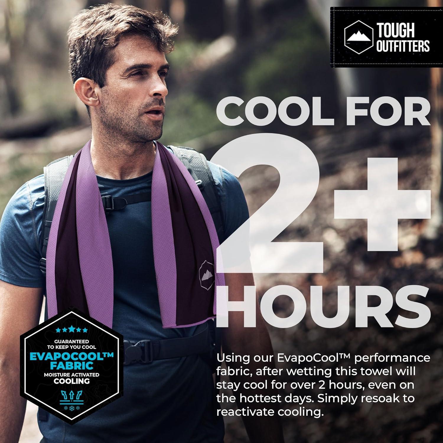 imageTough Outdoors Cooling Towel  Cooling Towels for Neck ampamp Face  Ice Wrap ampamp Sweat Rag for Camping Gym Yoga ampamp Sports  Workout Towel for Gym Sweat  Cool Towels for Extreme HeatPurple