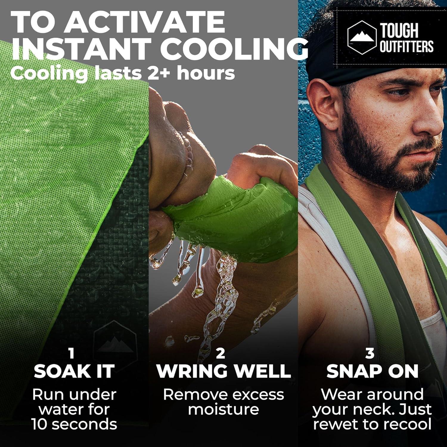 imageTough Outdoors Cooling Towel  Cooling Towels for Neck ampamp Face  Ice Wrap ampamp Sweat Rag for Camping Gym Yoga ampamp Sports  Workout Towel for Gym Sweat  Cool Towels for Extreme HeatRoyal Blue Dark GrayGreen