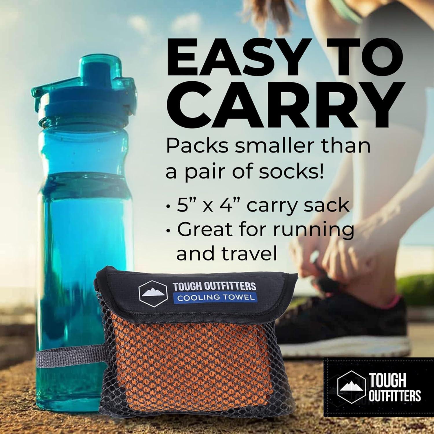 imageTough Outdoors Cooling Towel  Cooling Towels for Neck ampamp Face  Ice Wrap ampamp Sweat Rag for Camping Gym Yoga ampamp Sports  Workout Towel for Gym Sweat  Cool Towels for Extreme HeatOrange