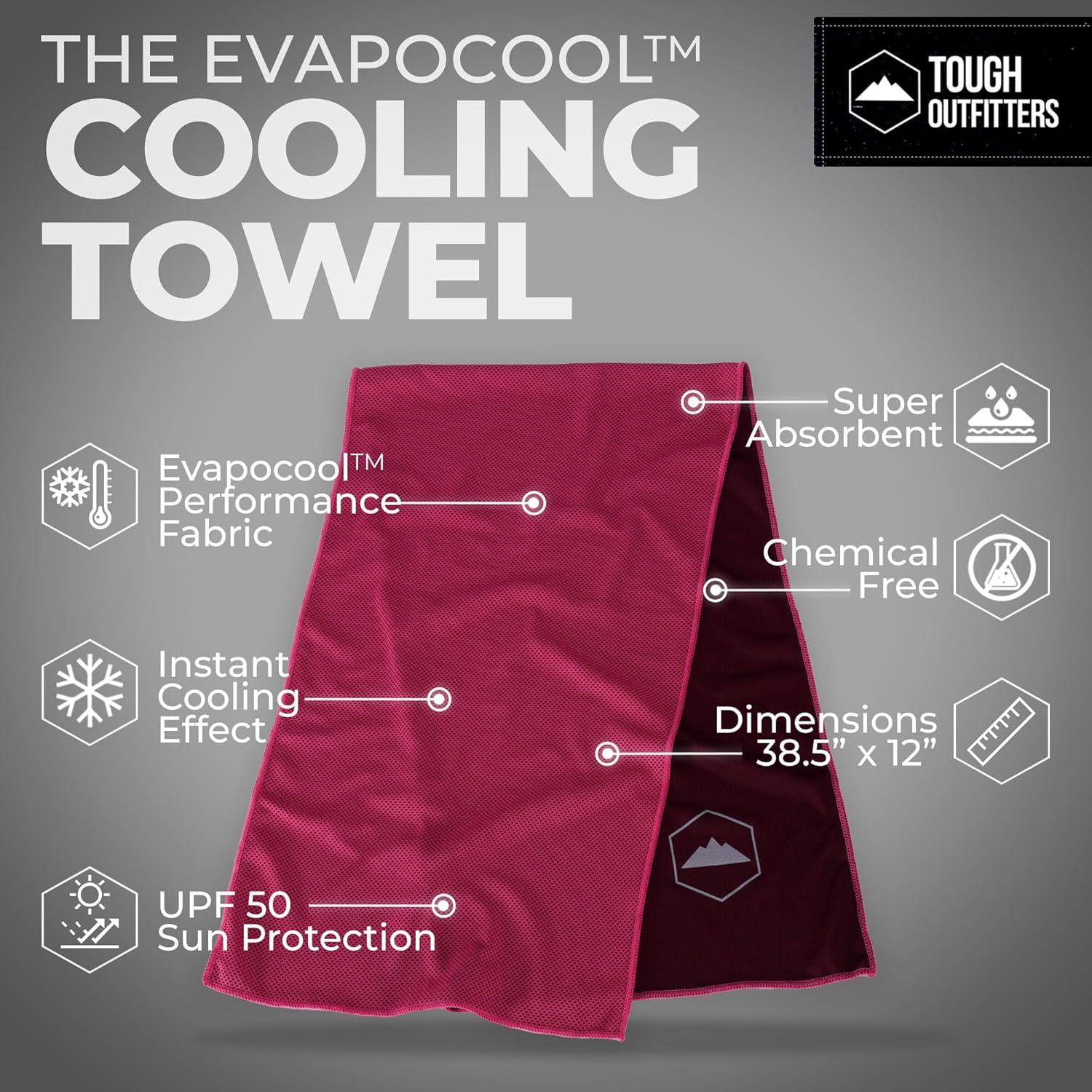 imageTough Outdoors Cooling Towel  Cooling Towels for Neck ampamp Face  Ice Wrap ampamp Sweat Rag for Camping Gym Yoga ampamp Sports  Workout Towel for Gym Sweat  Cool Towels for Extreme HeatPink