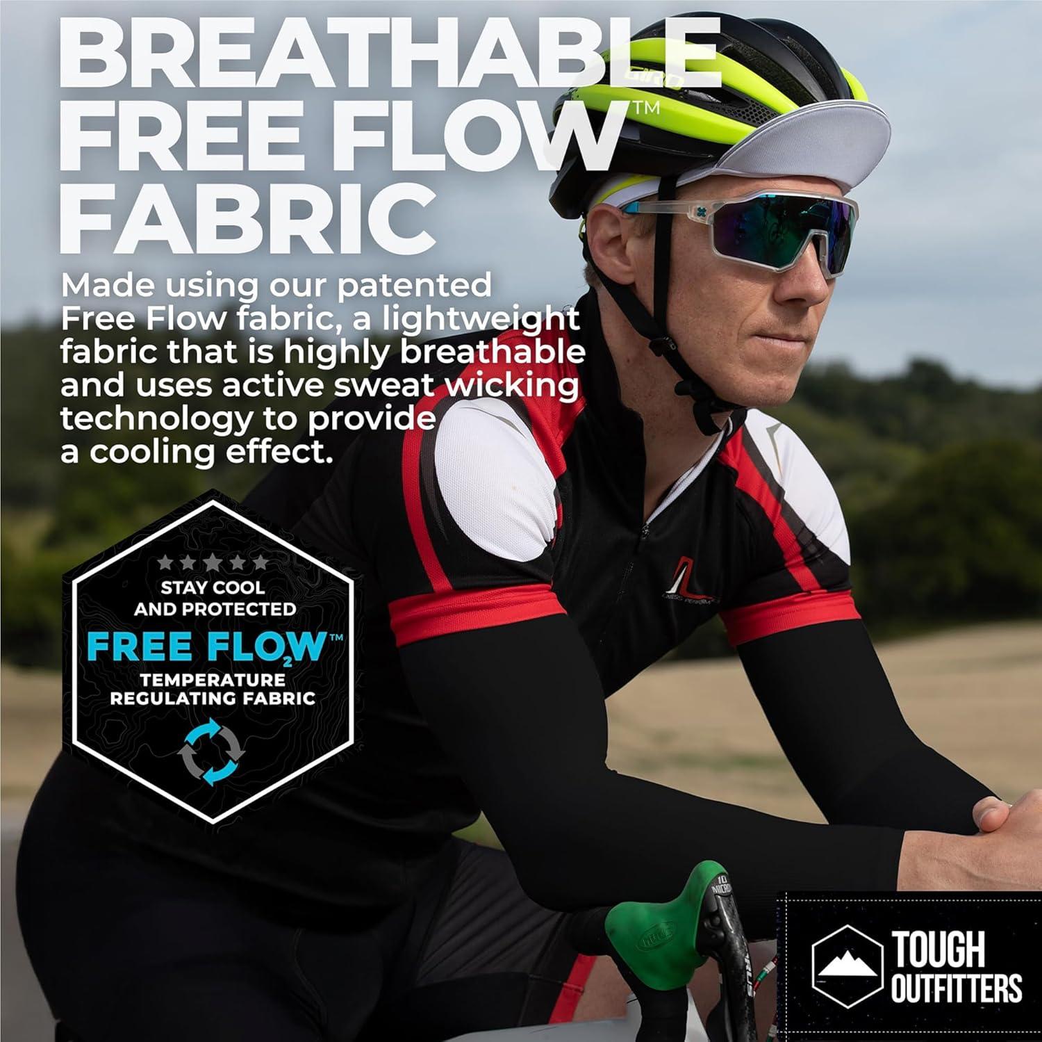 imageTough Outdoors Sun Protection Sleeves  UV Arm Sleeves for Men and Women  Golf Cooling Arm Sleeves  Baseball Sun SleevesBlack  Dark Gray  Light Gray