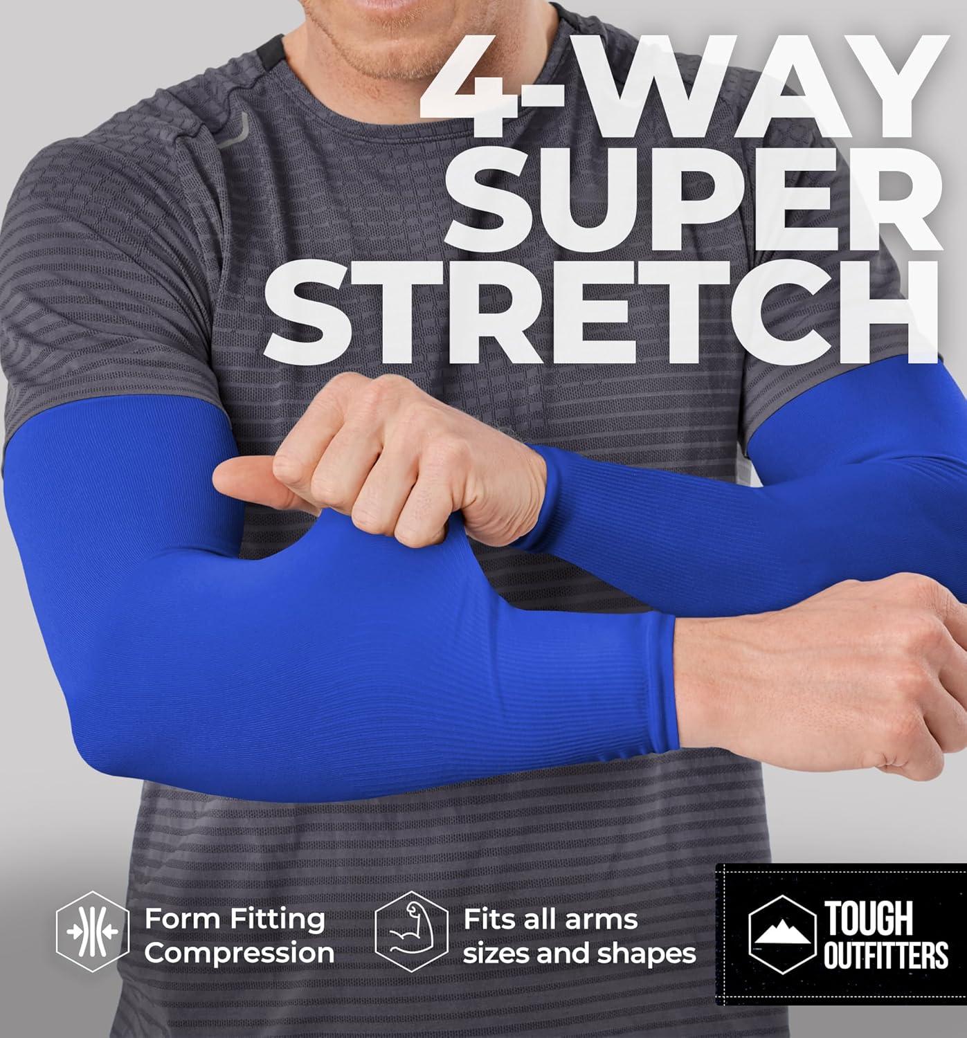 imageTough Outdoors Sun Protection Sleeves  UV Arm Sleeves for Men and Women  Golf Cooling Arm Sleeves  Baseball Sun SleevesBronze