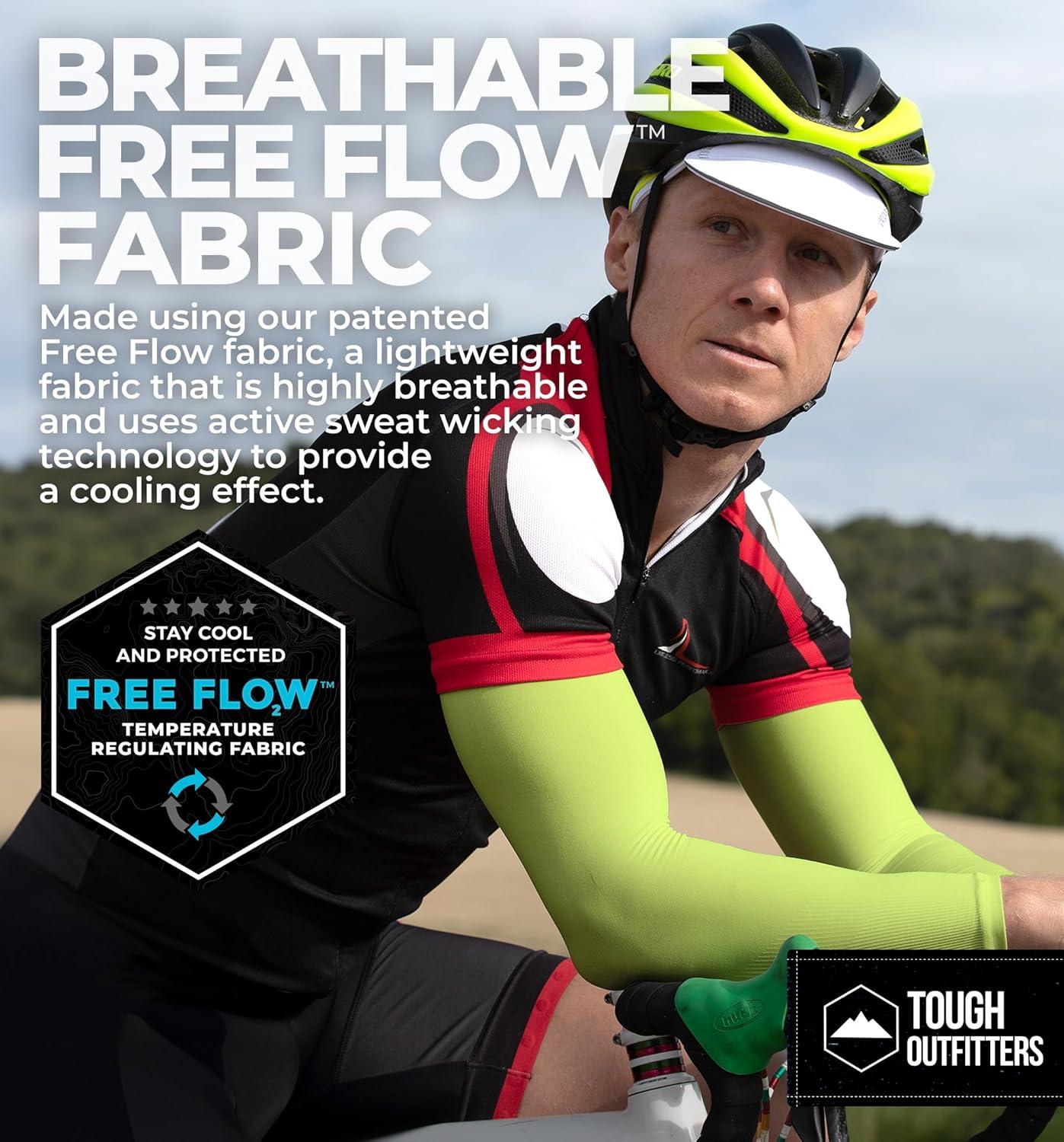 imageTough Outdoors Sun Protection Sleeves  UV Arm Sleeves for Men and Women  Golf Cooling Arm Sleeves  Baseball Sun SleevesYellow