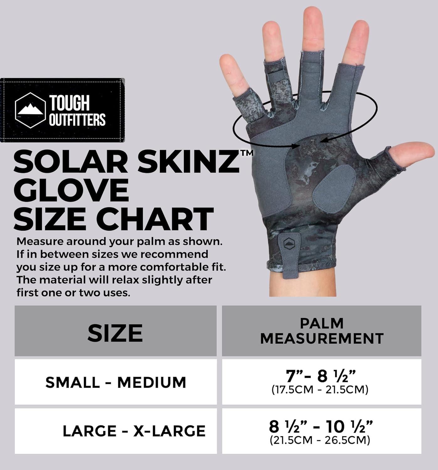 imageTough Outdoors UV Fishing Gloves  Fingerless Kayaking ampamp Sailing  UPF 50 Sun Protectionblack