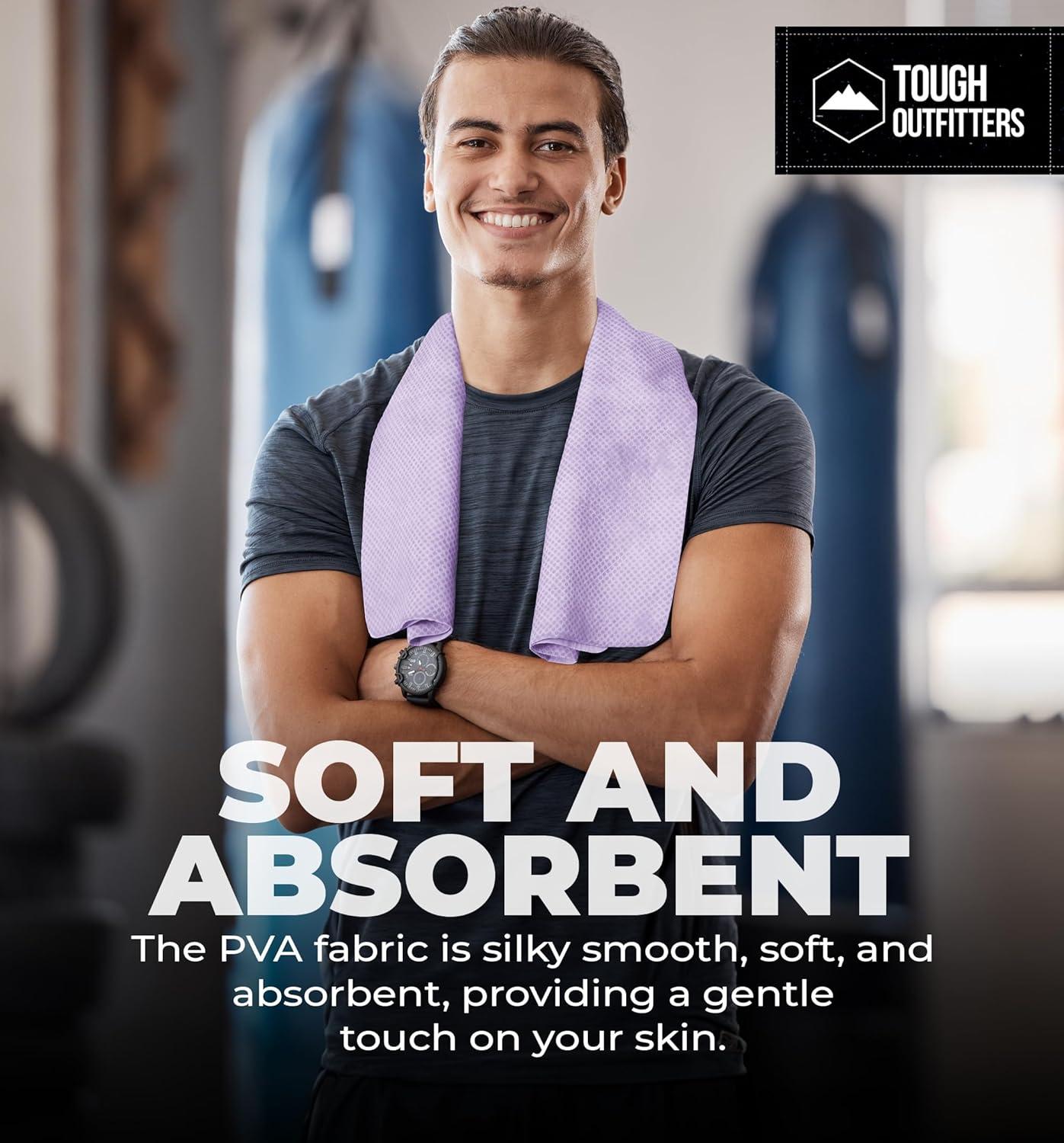 imageTough Outfitters Quick Dry Towel  Travel Towel Fast Drying Lightweight  Compact Microfiber Towels for Body Camping Swim Beach Camp Backpacking  Quick Dry for SwimmersLarge  26 X 17  Purple