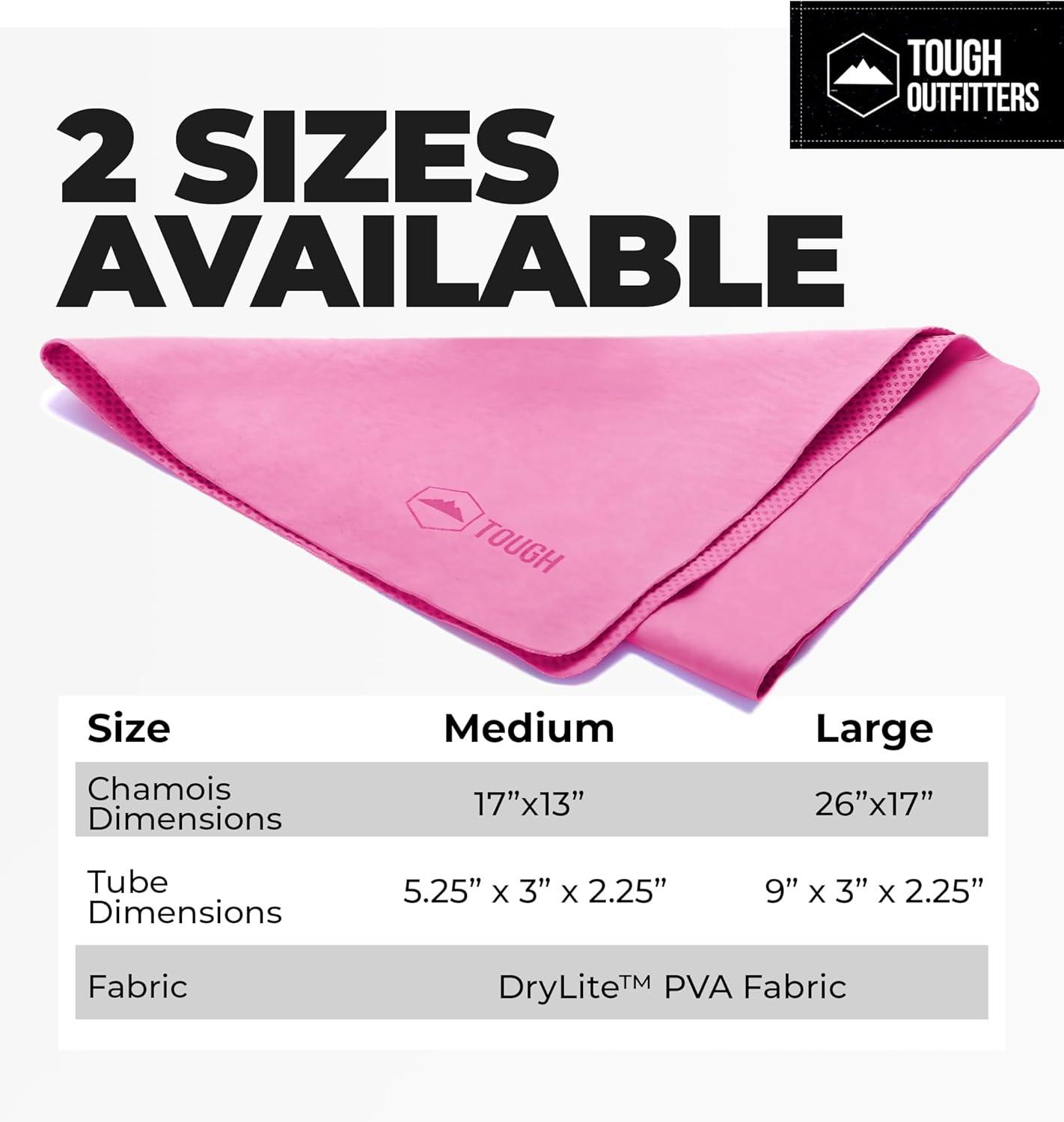 imageTough Outfitters Quick Dry Towel  Travel Towel Fast Drying Lightweight  Compact Microfiber Towels for Body Camping Swim Beach Camp Backpacking  Quick Dry for SwimmersMedium  13 X 17   Pink