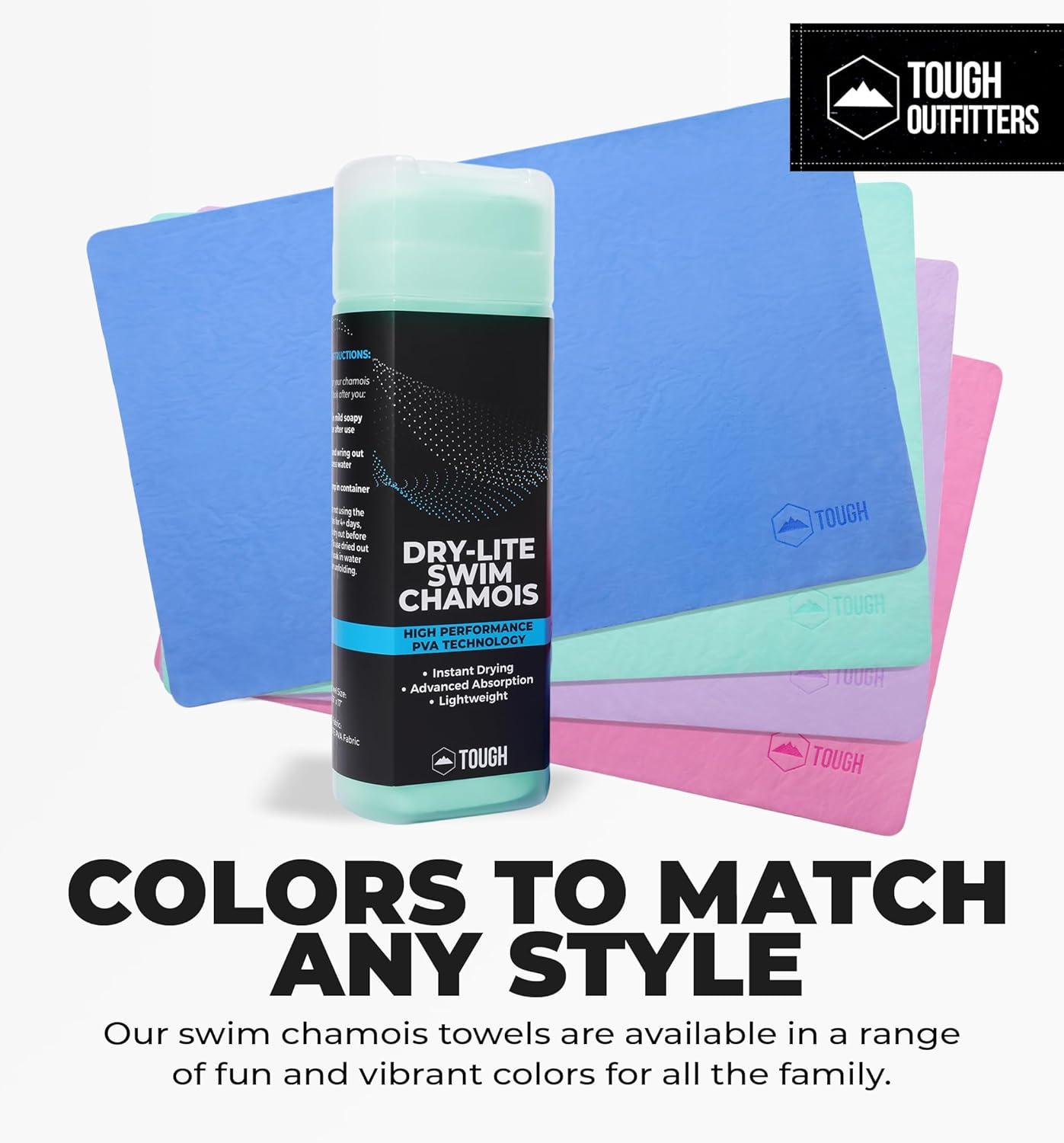 imageTough Outfitters Quick Dry Towel  Travel Towel Fast Drying Lightweight  Compact Microfiber Towels for Body Camping Swim Beach Camp Backpacking  Quick Dry for SwimmersLarge  26 X 17  Aqua