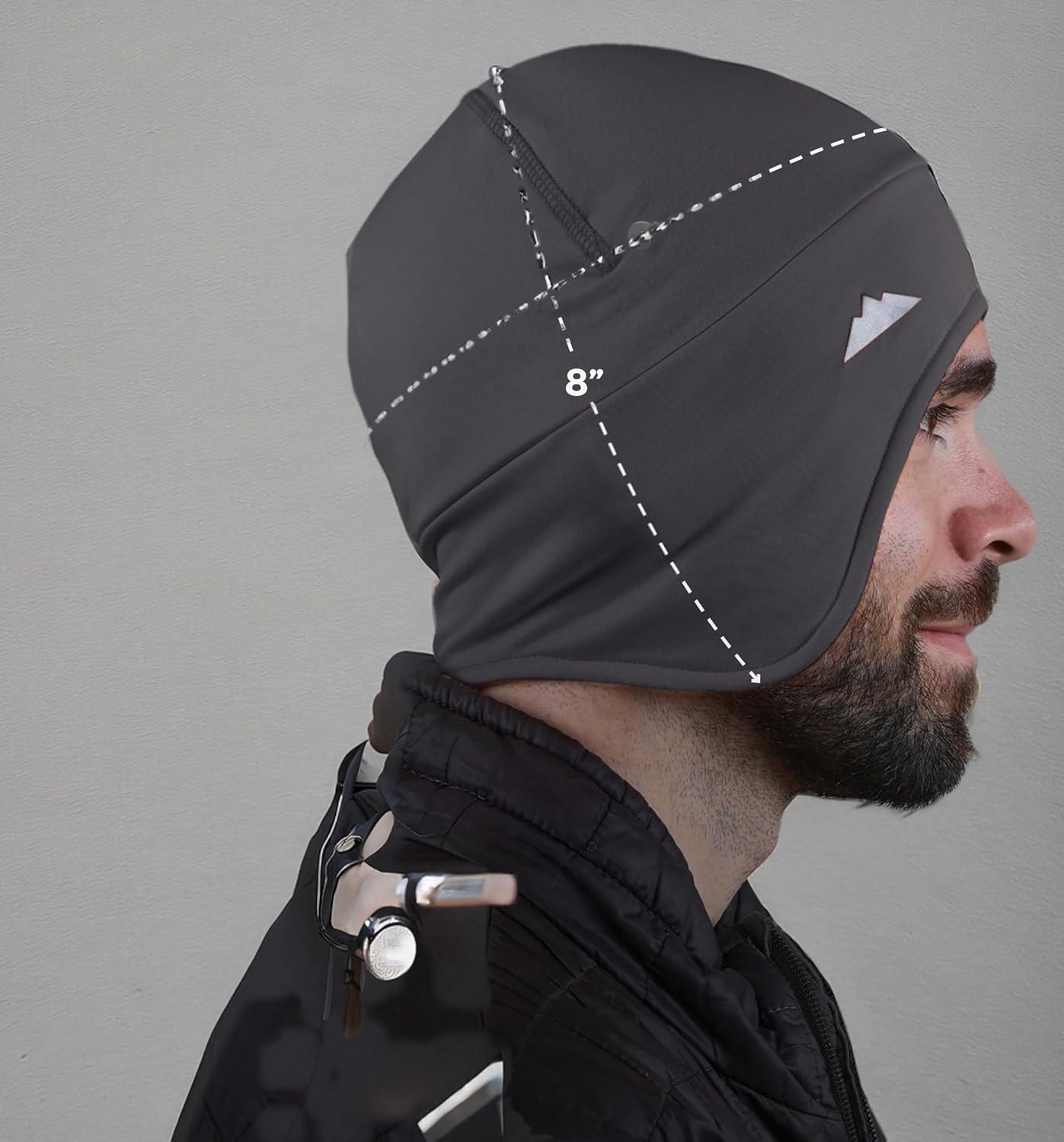 imageTough Outfitters Thermal Helmet Liner  Football Skull Cap for Men  Winter Running Beanie Under Helmet Cap ampamp Cycling CapsGrey