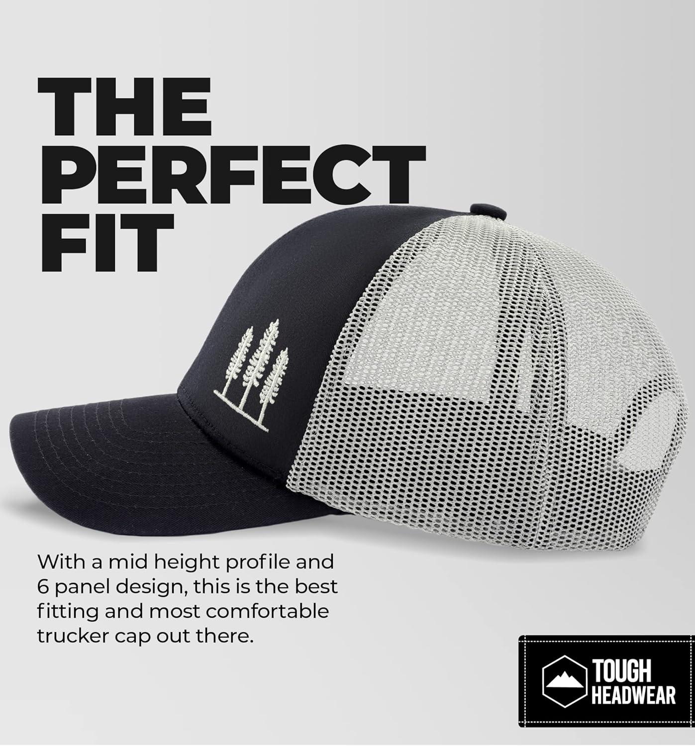 imageTough Trucker ampamp Mesh Hats for Men  Embroidered ampamp Badge Snap Back Caps