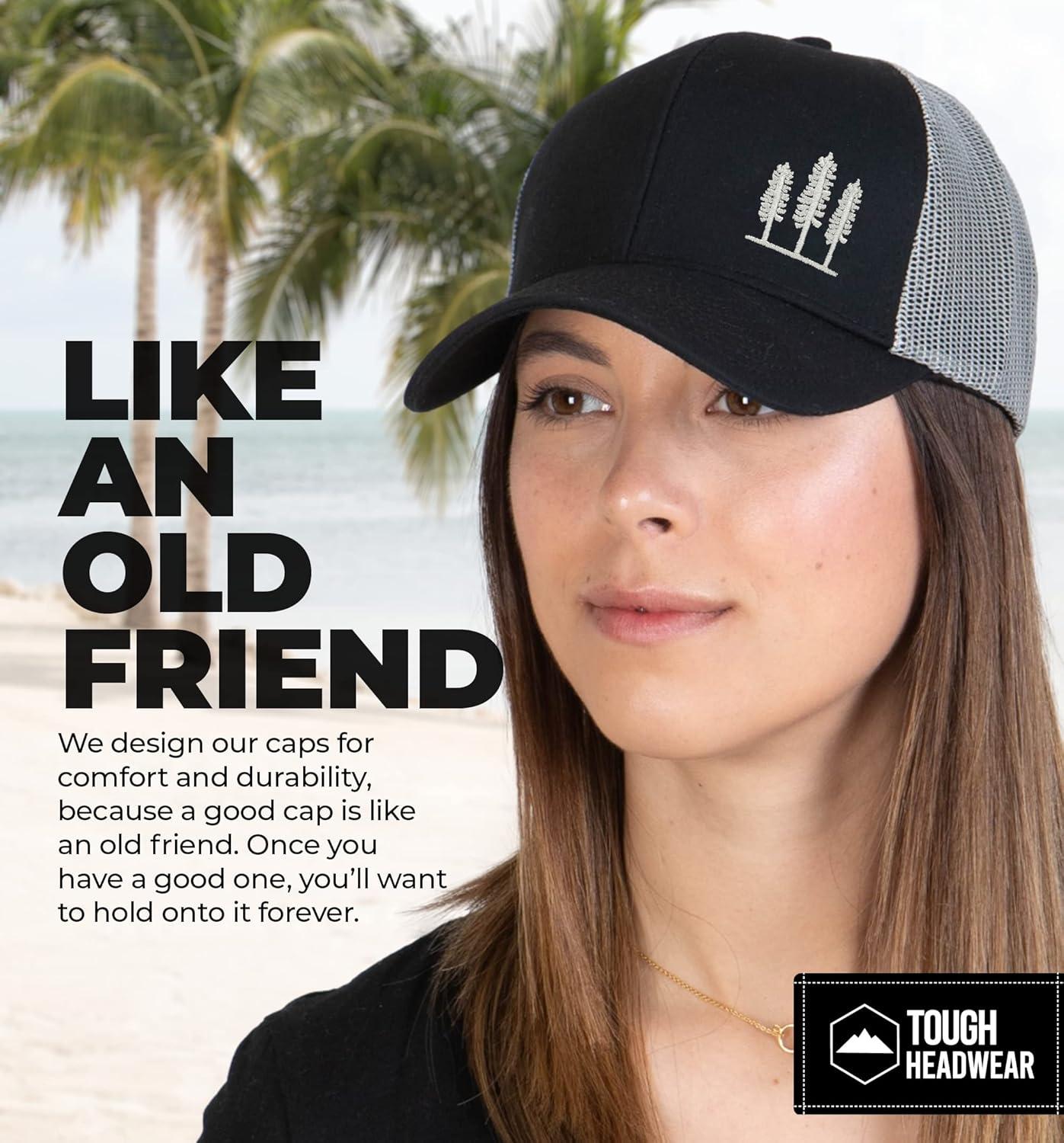 imageTough Trucker ampamp Mesh Hats for Men  Embroidered ampamp Badge Snap Back Caps