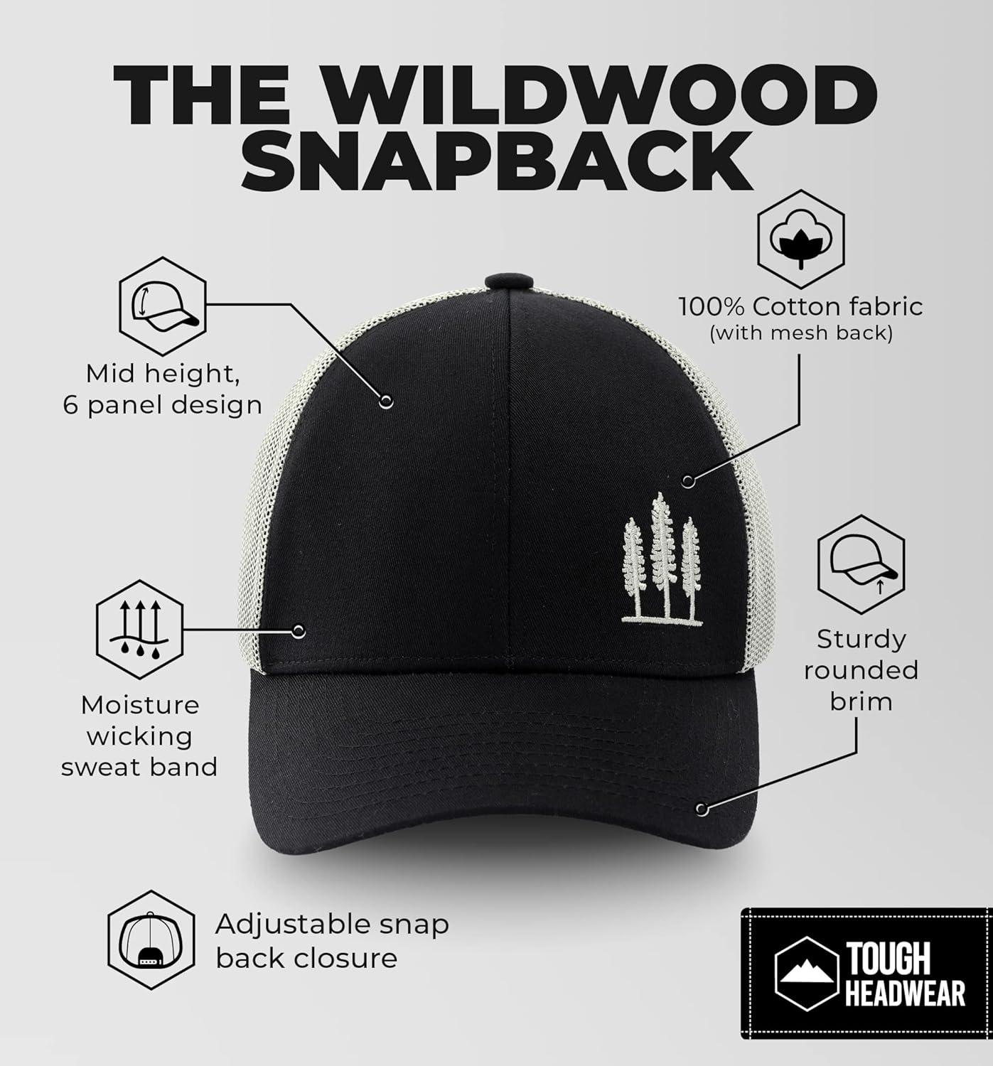 imageTough Trucker ampamp Mesh Hats for Men  Embroidered ampamp Badge Snap Back Caps