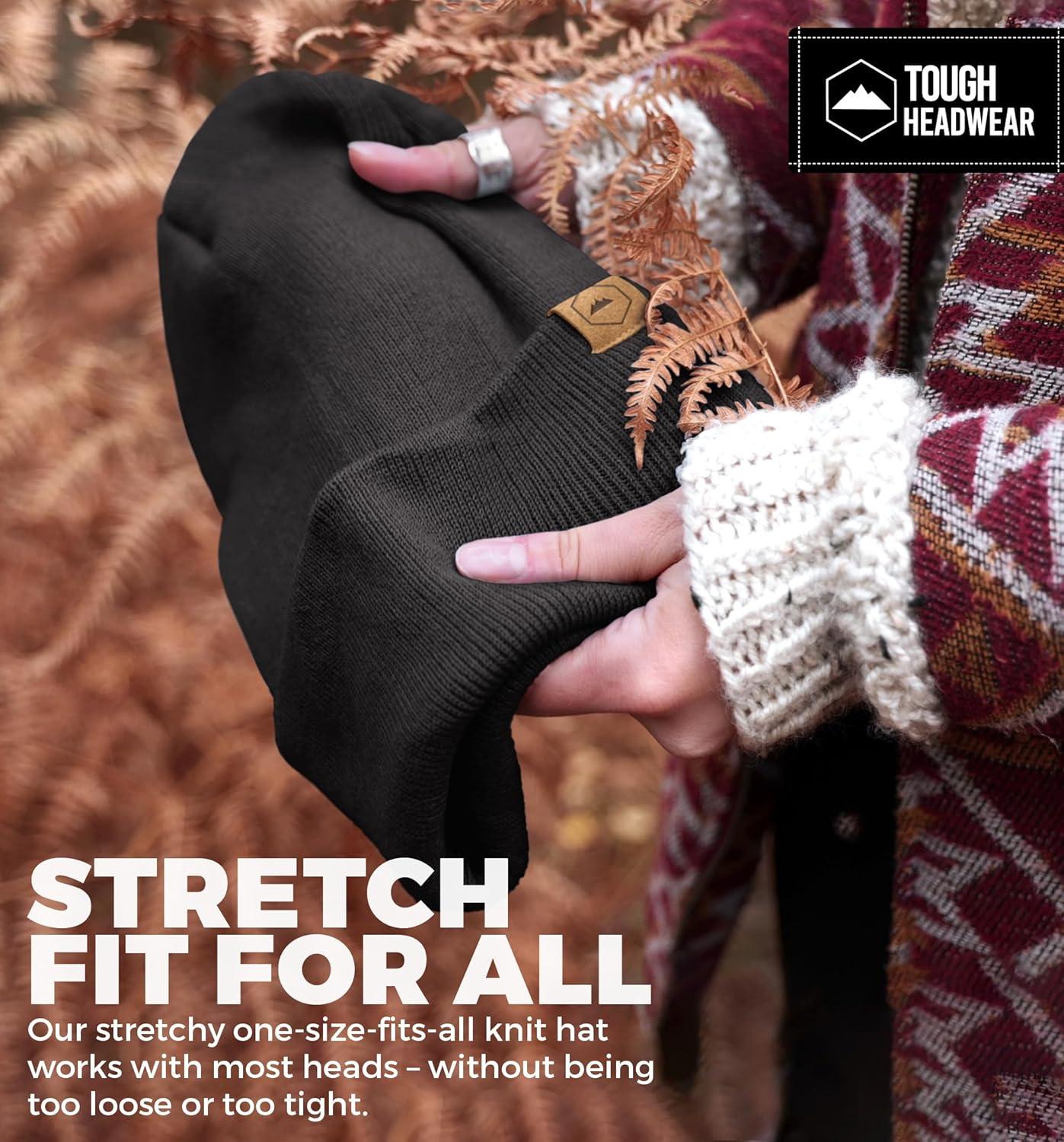 imageWinter Beanie Knit Hat for Men ampamp Women  Merino Wool Ribbed Cap  Warm ampamp Soft Stylish Toboggan Skull Caps for Cold WeatherBasic  Army Green