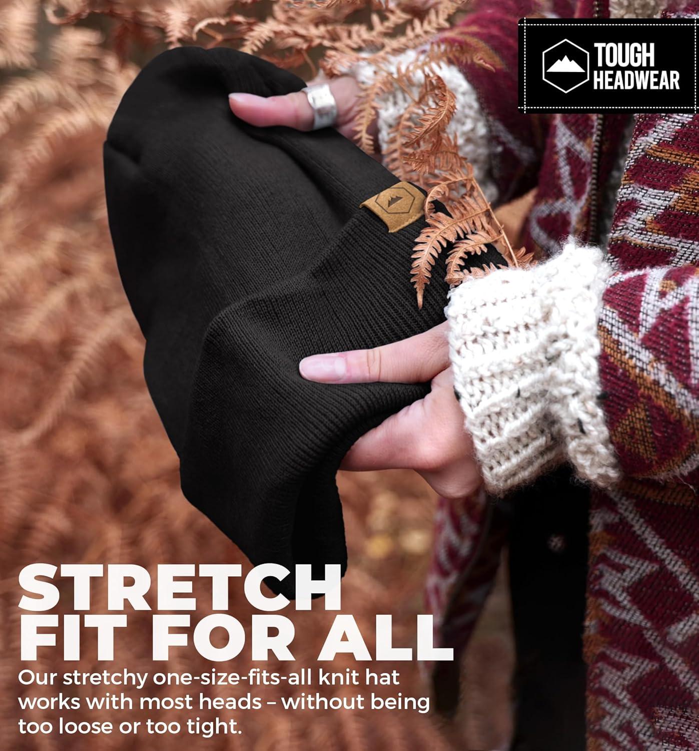 imageWinter Beanie Knit Hat for Men ampamp Women  Merino Wool Ribbed Cap  Warm ampamp Soft Stylish Toboggan Skull Caps for Cold WeatherBasic  Jet Black