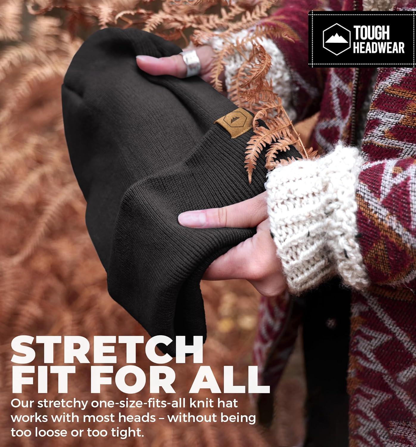 imageWinter Beanie Knit Hat for Men ampamp Women  Merino Wool Ribbed Cap  Warm ampamp Soft Stylish Toboggan Skull Caps for Cold WeatherBlack